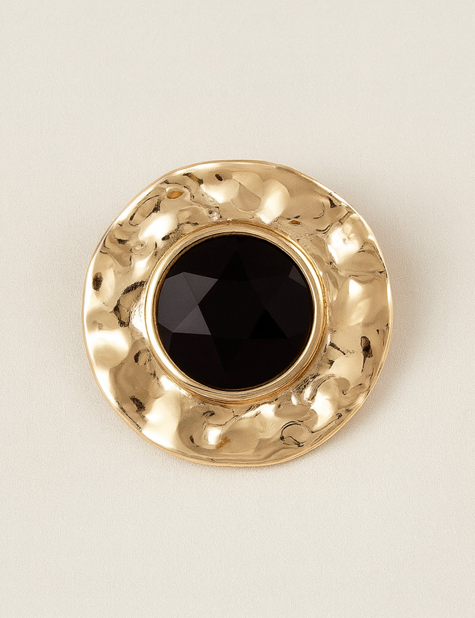 Broche Etoile Zamak Preto