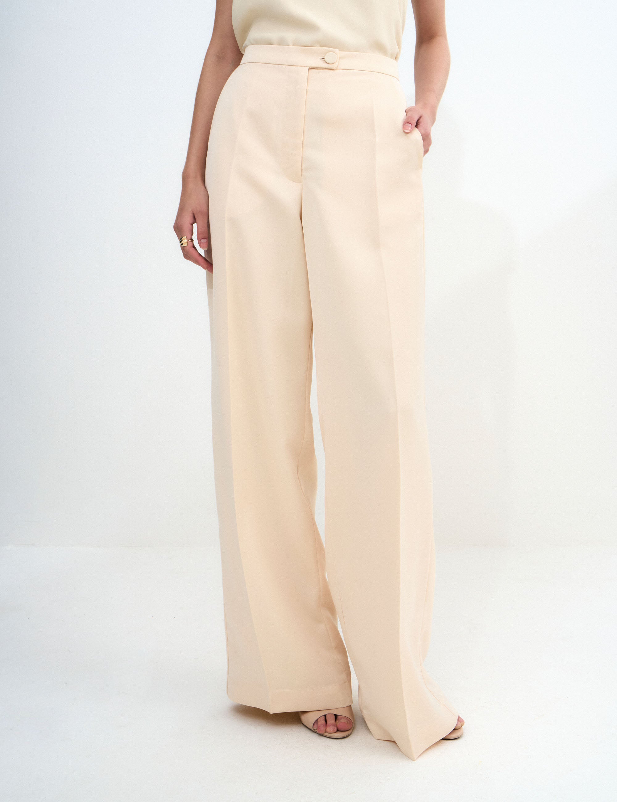 Calça Ana Alice Alfaiataria Marfim