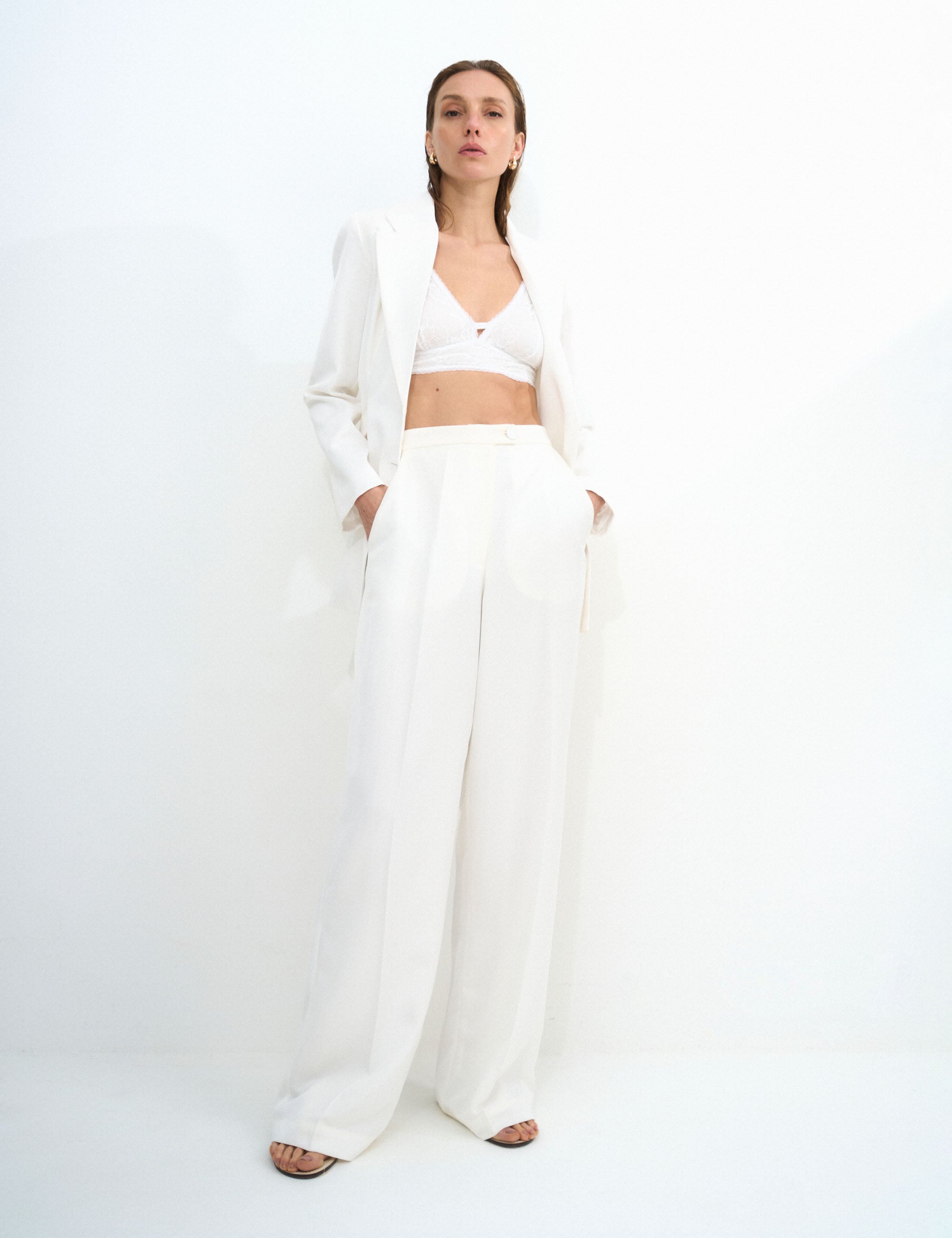 Calça Ana Alice Alfaiataria Off White