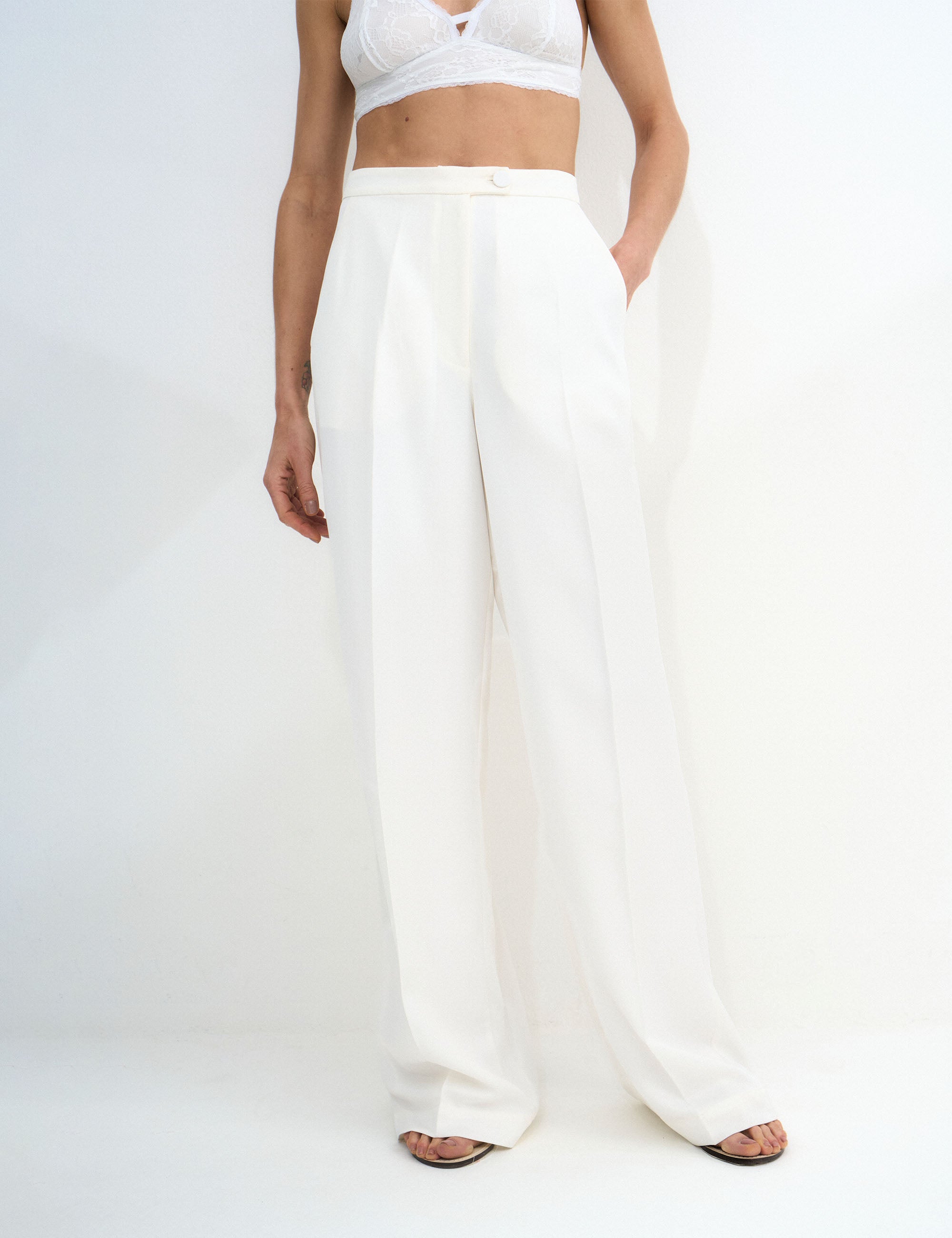 Calça Ana Alice Alfaiataria Off White