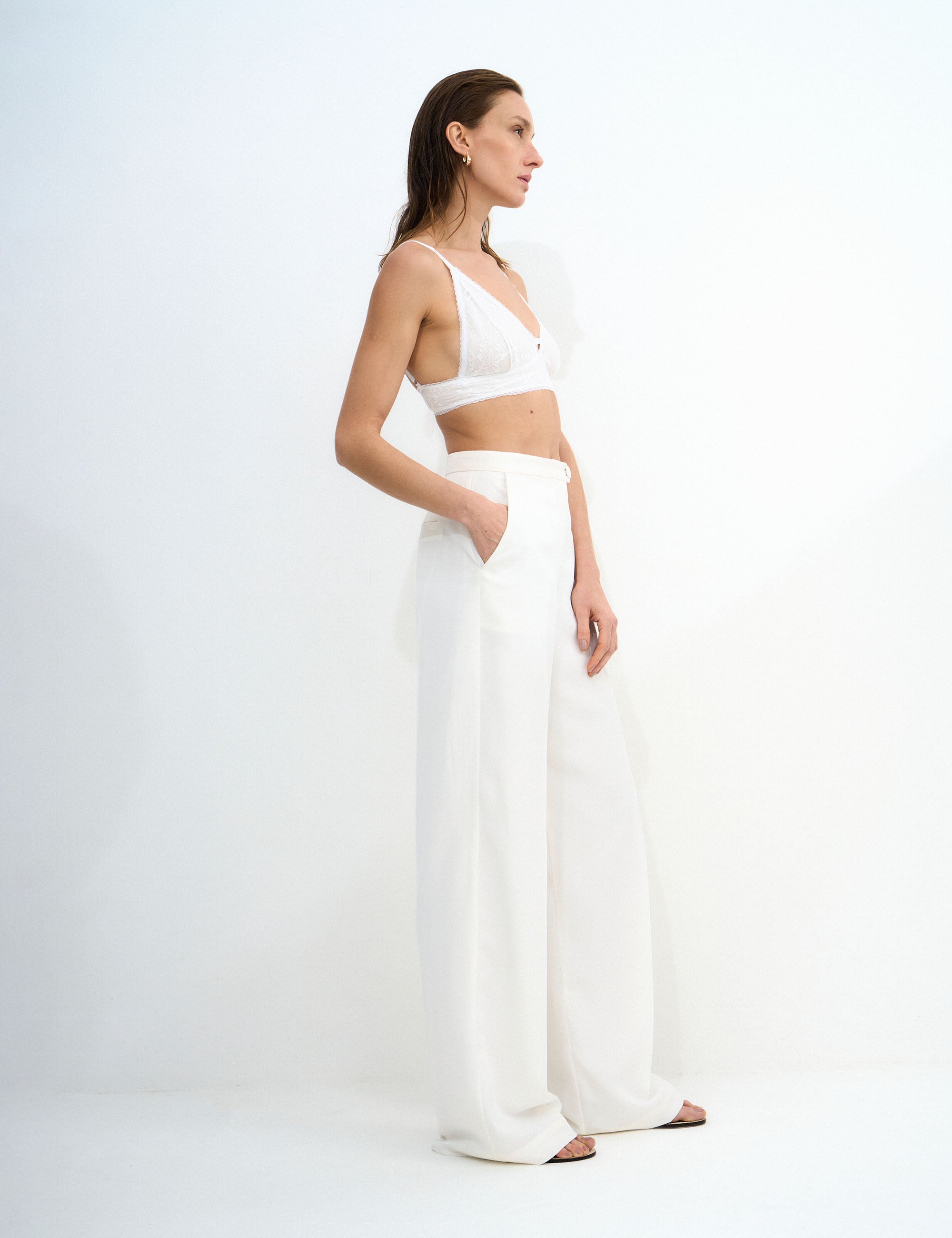 Calça Ana Alice Alfaiataria Off White