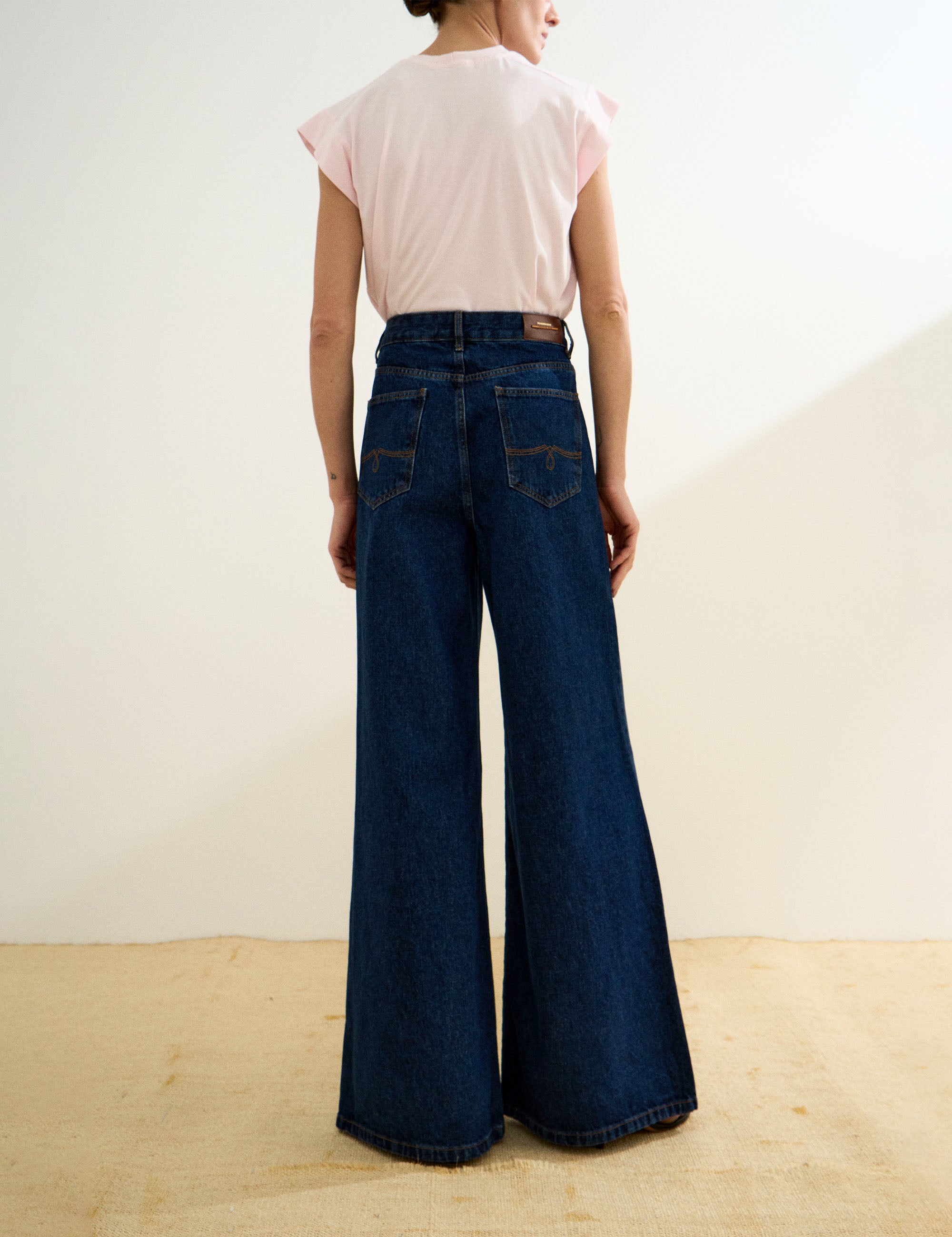 Calça Lena Denim Jeans Escuro