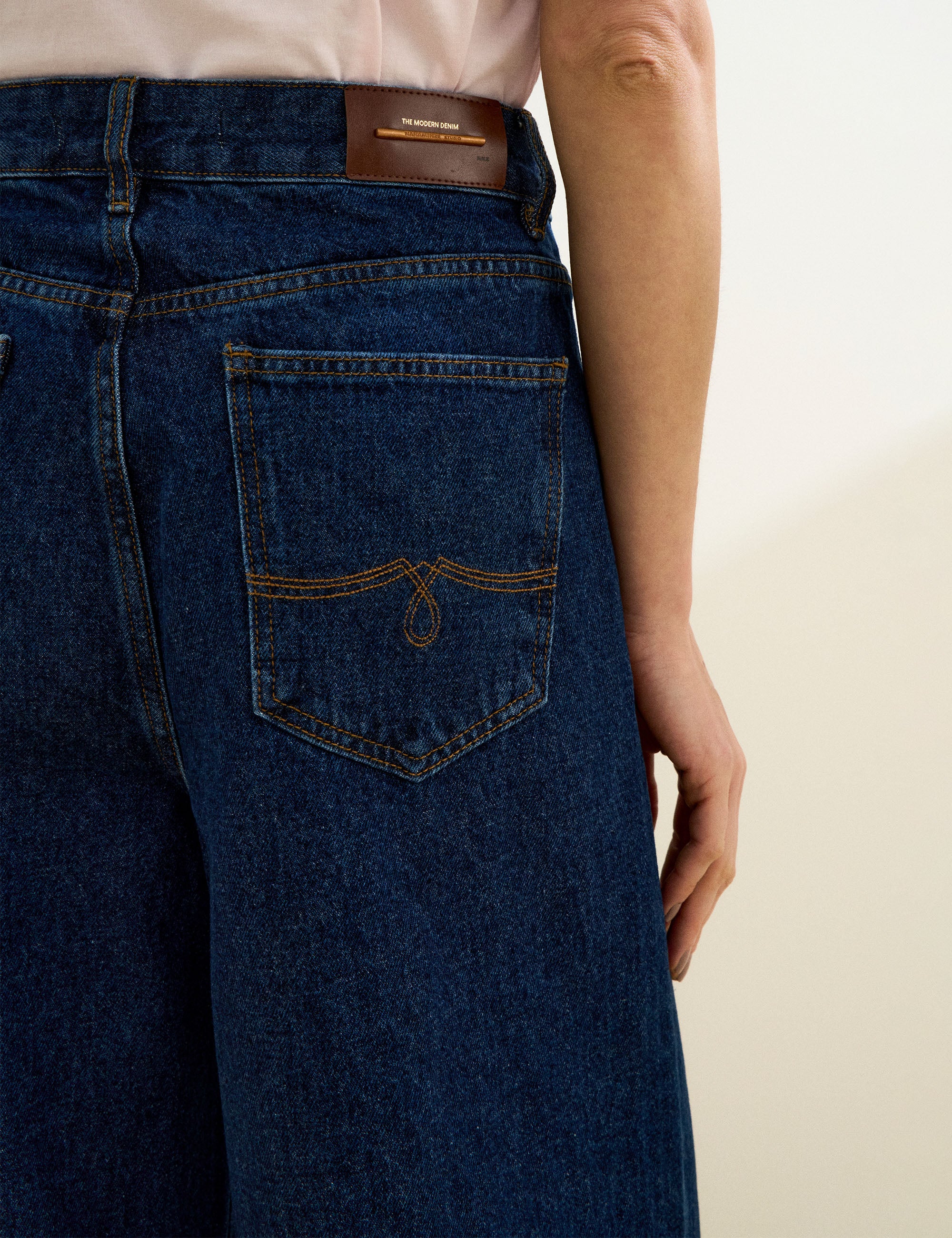 Calça Lena Denim Jeans Escuro