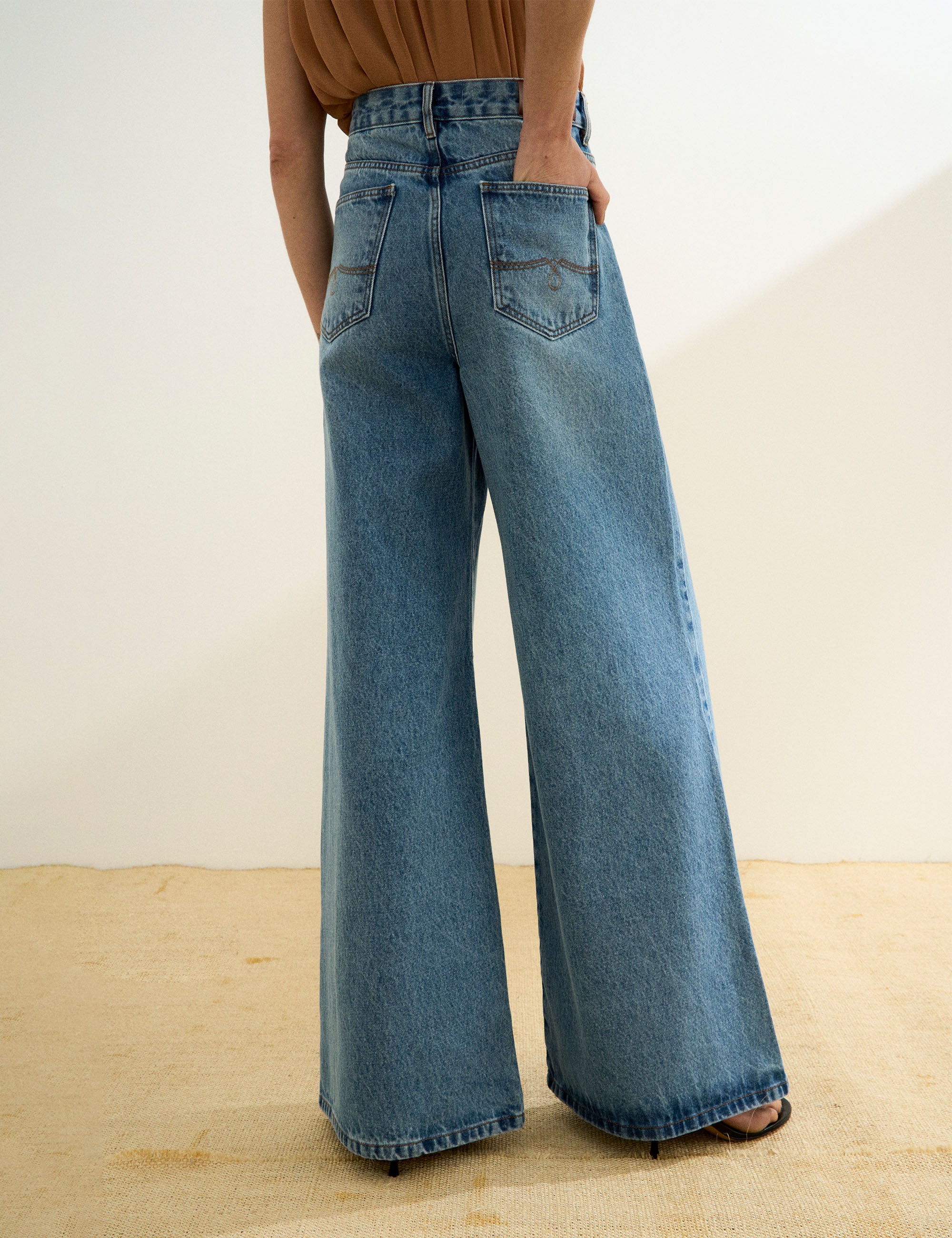 Calça Lena Denim Jeans Médio