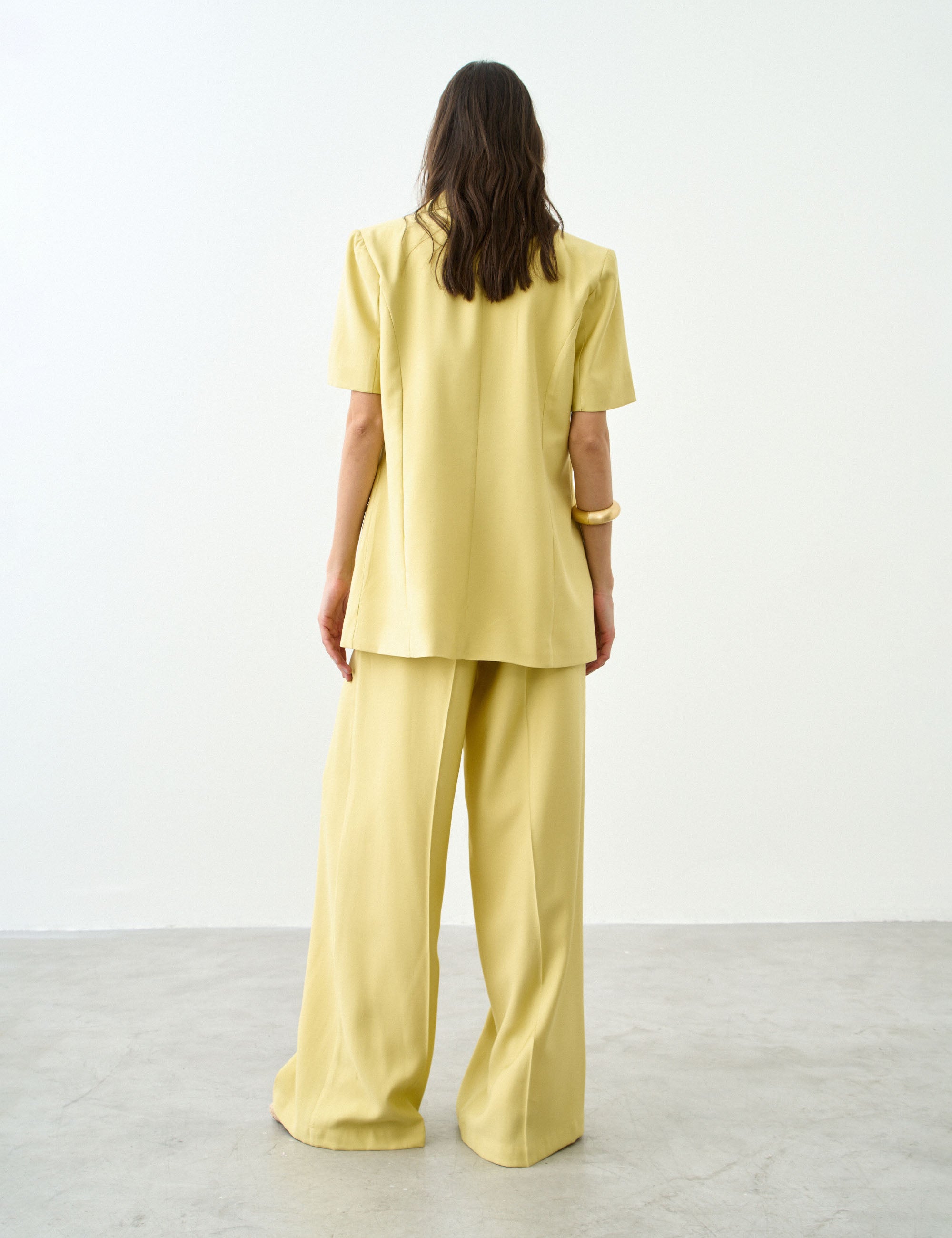 Calça Paola Alfaiataria Amarelo