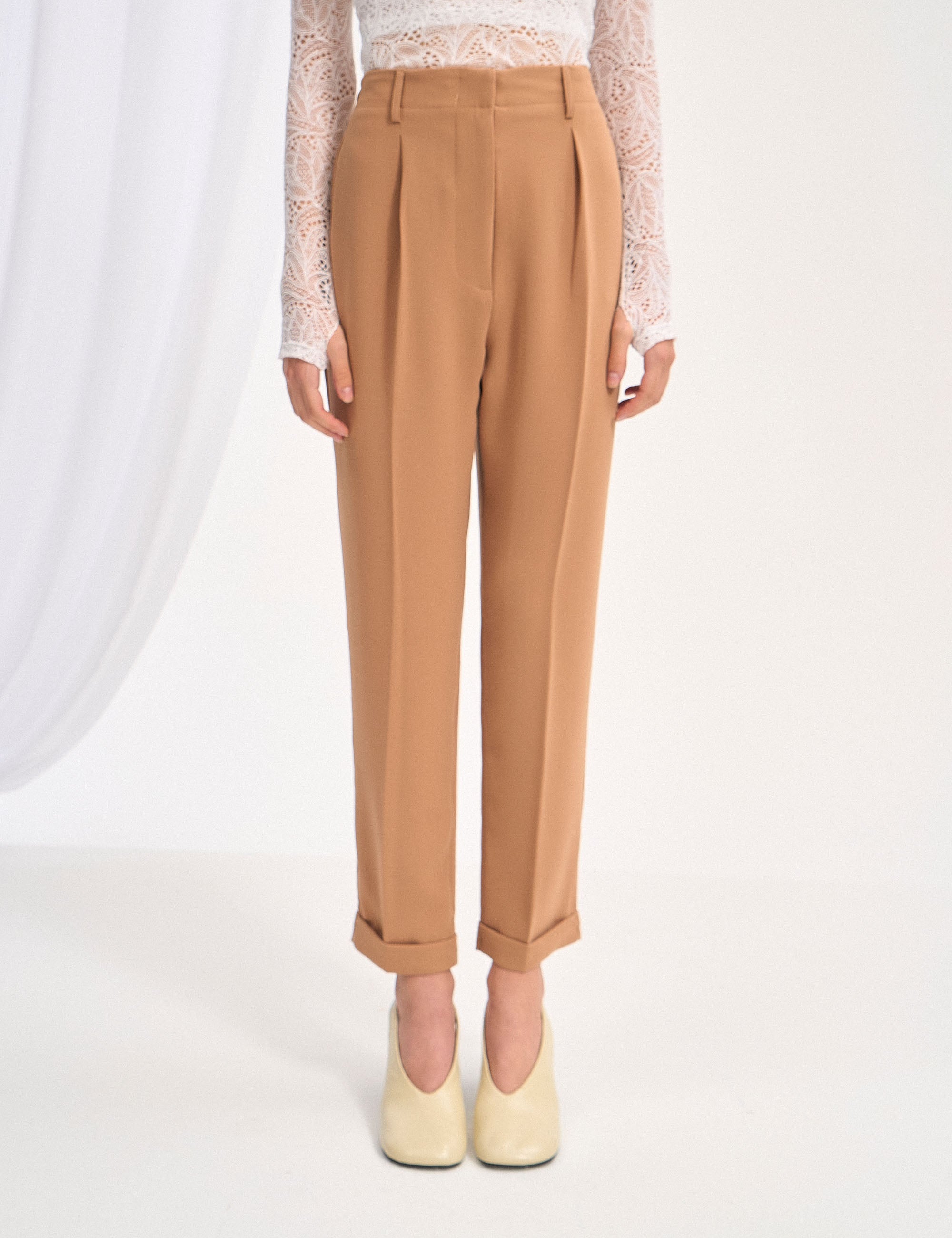 Calça Alicia Crepe Mocha