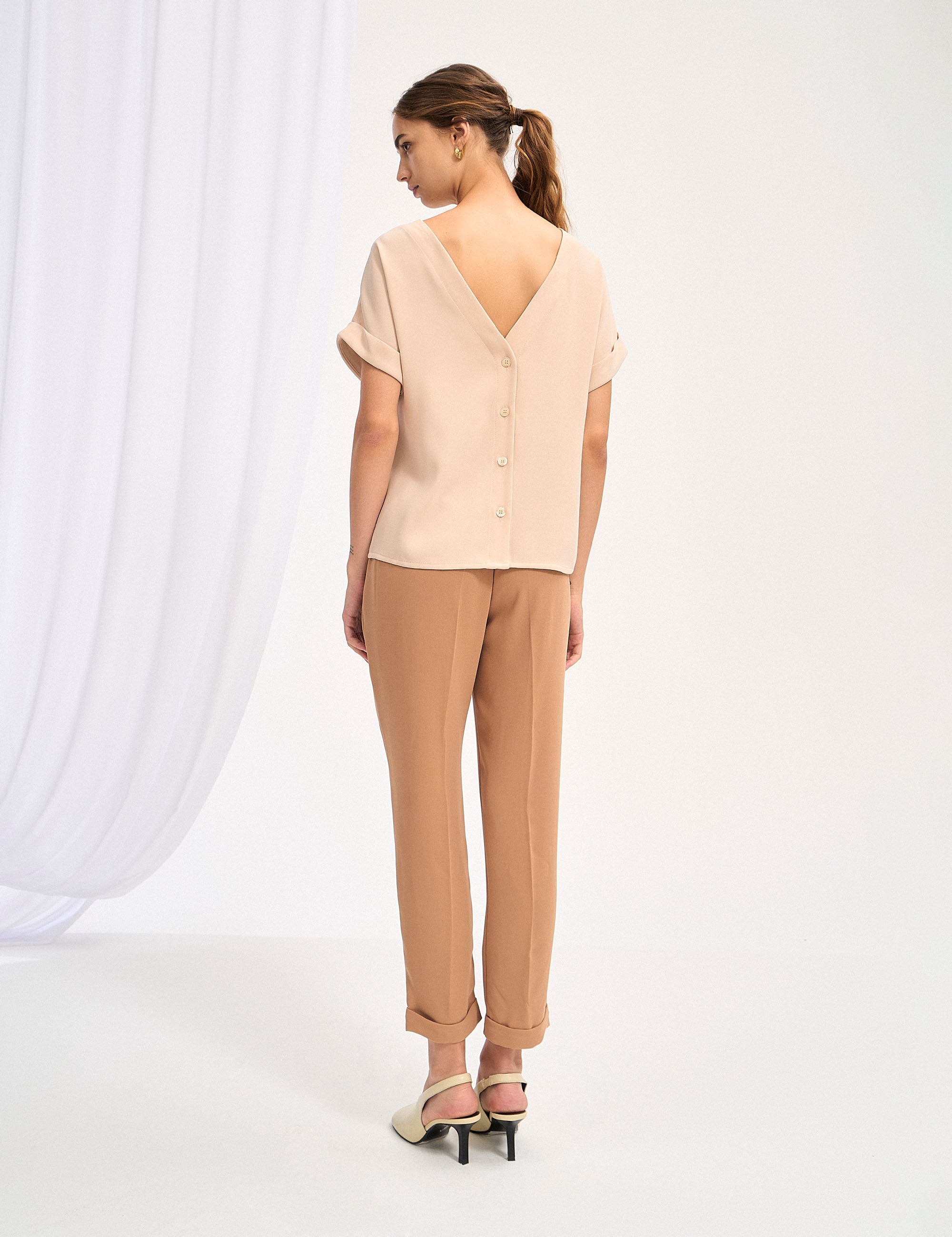 Calça Alicia Crepe Mocha