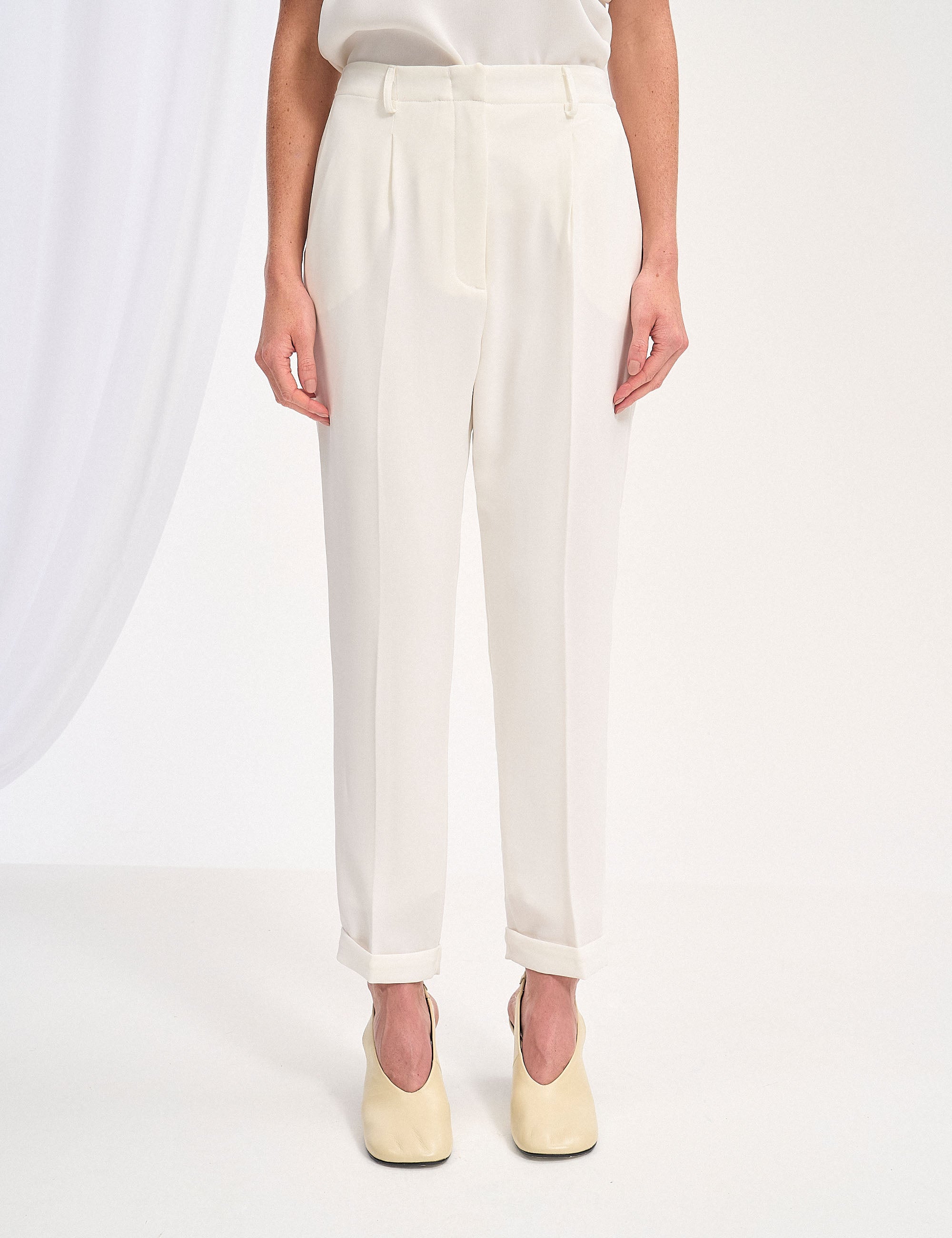 Calça Alicia Crepe Off White