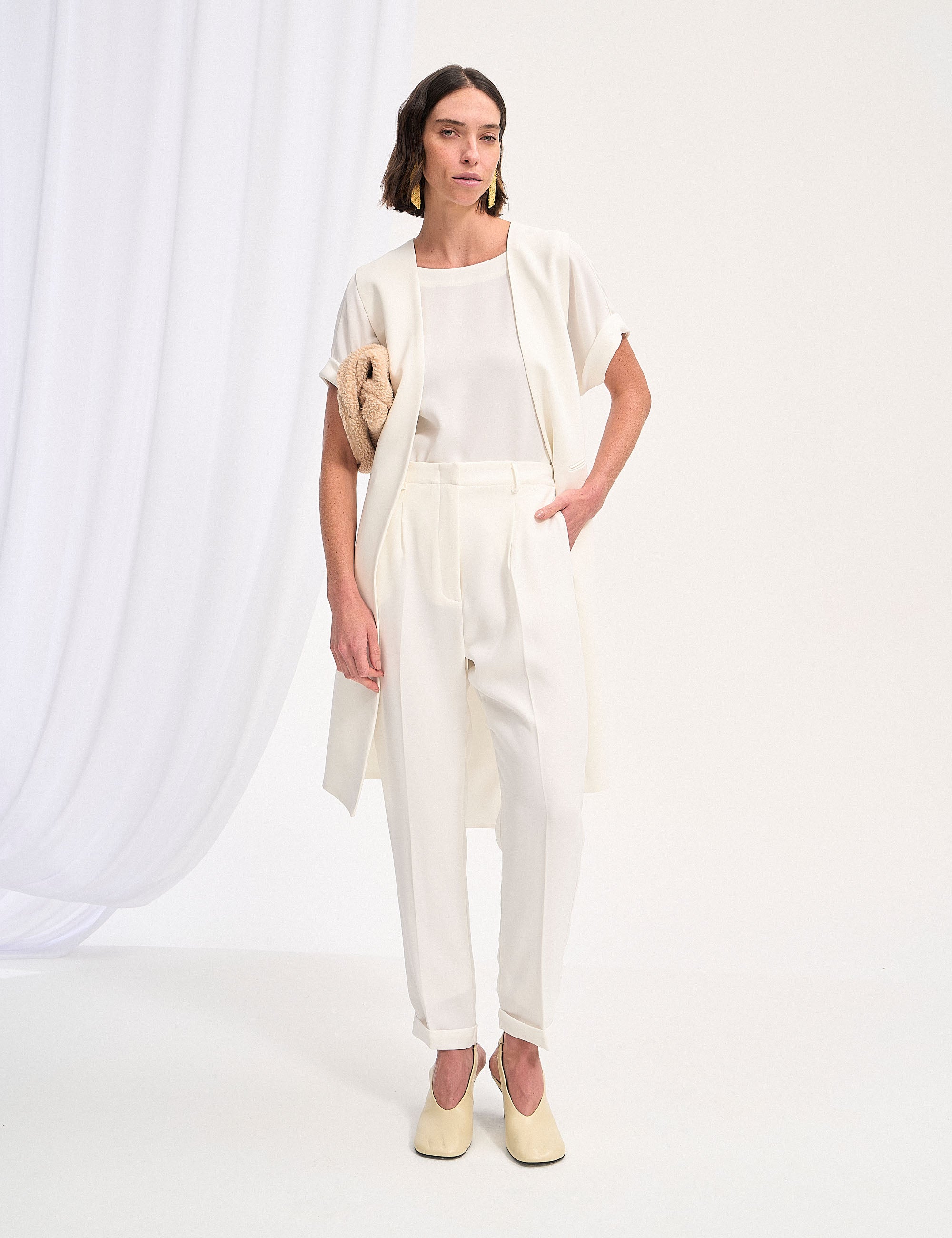 Calça Alicia Crepe Off White