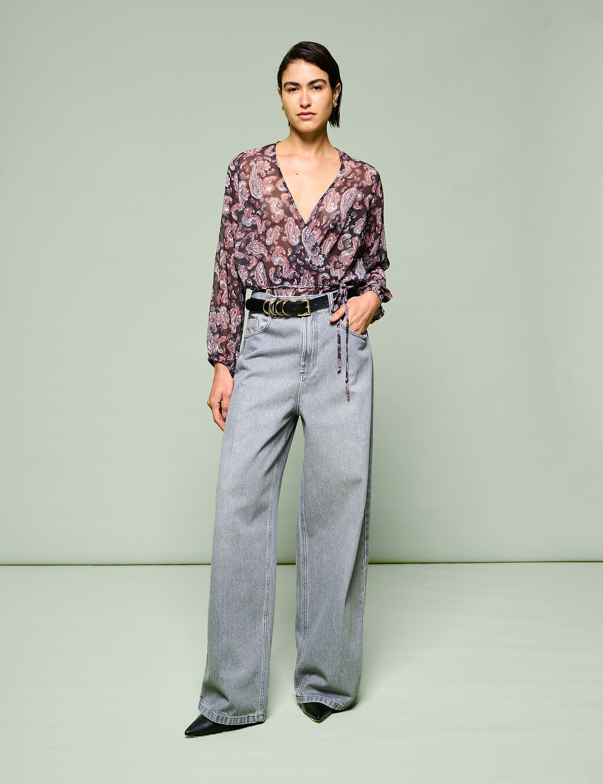 Calça Natalie Jeans Cinza