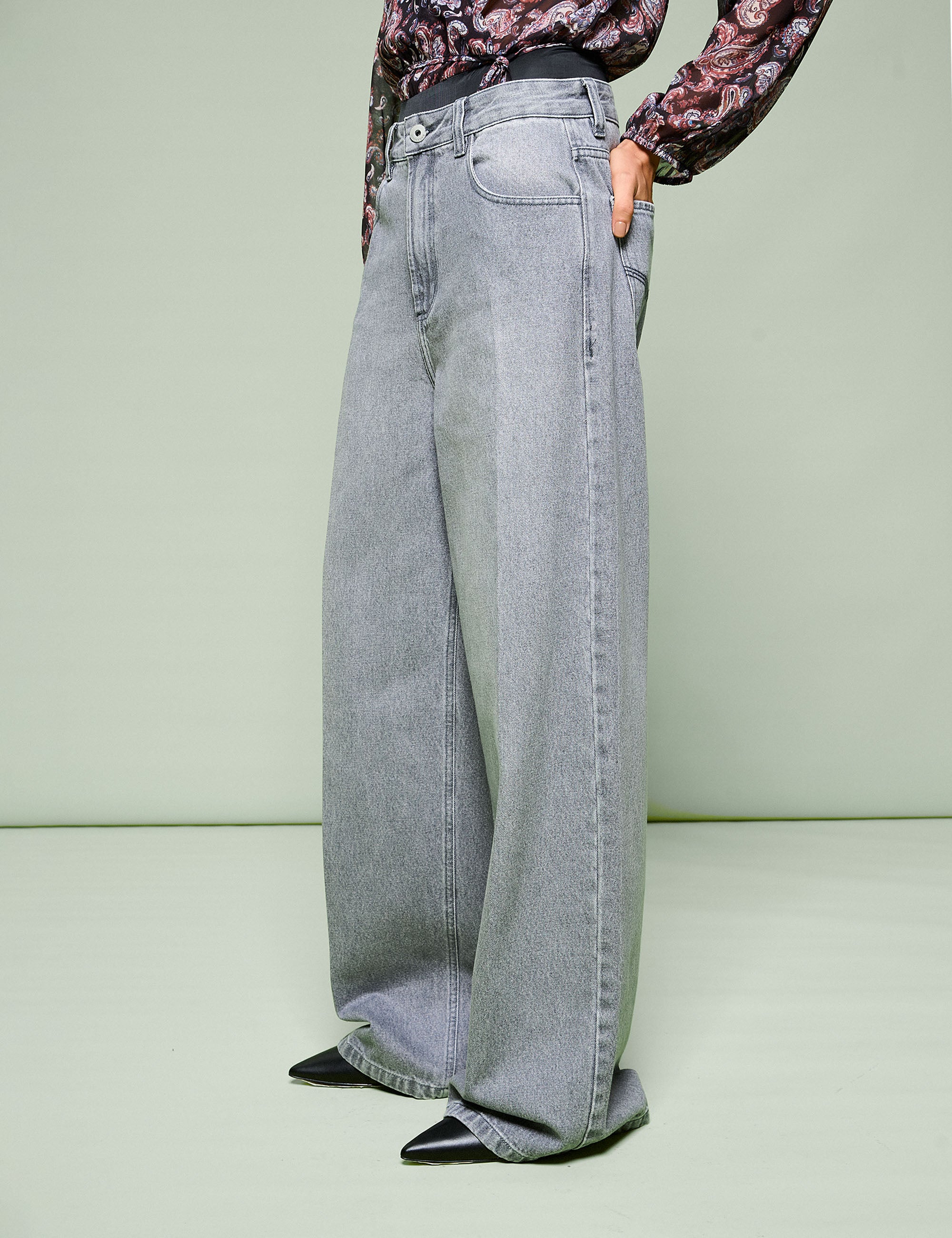Calça Natalie Jeans Cinza