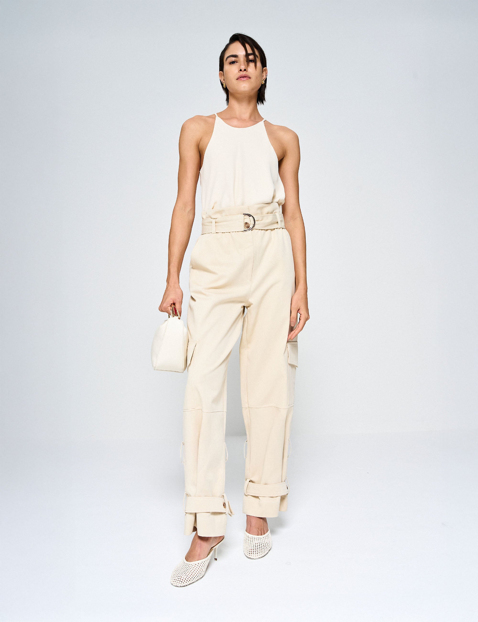 Calça Danielle Maxi Pocket Cru