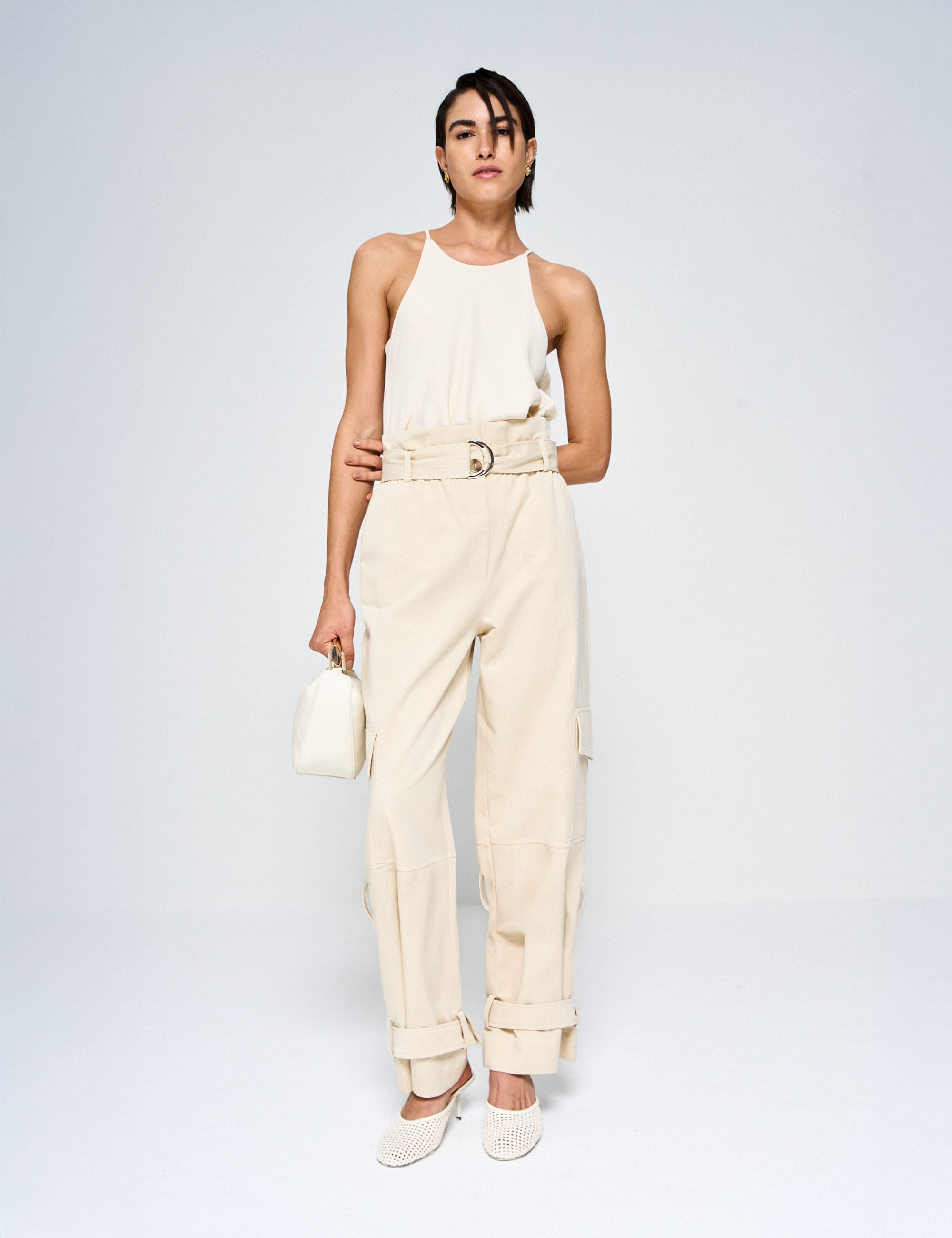 Calça Danielle Maxi Pocket Cru