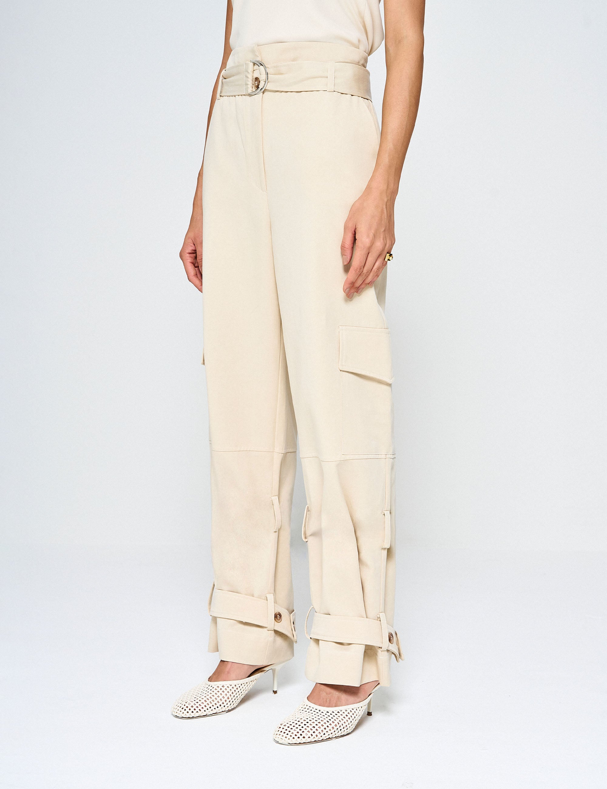 Calça Danielle Maxi Pocket Cru