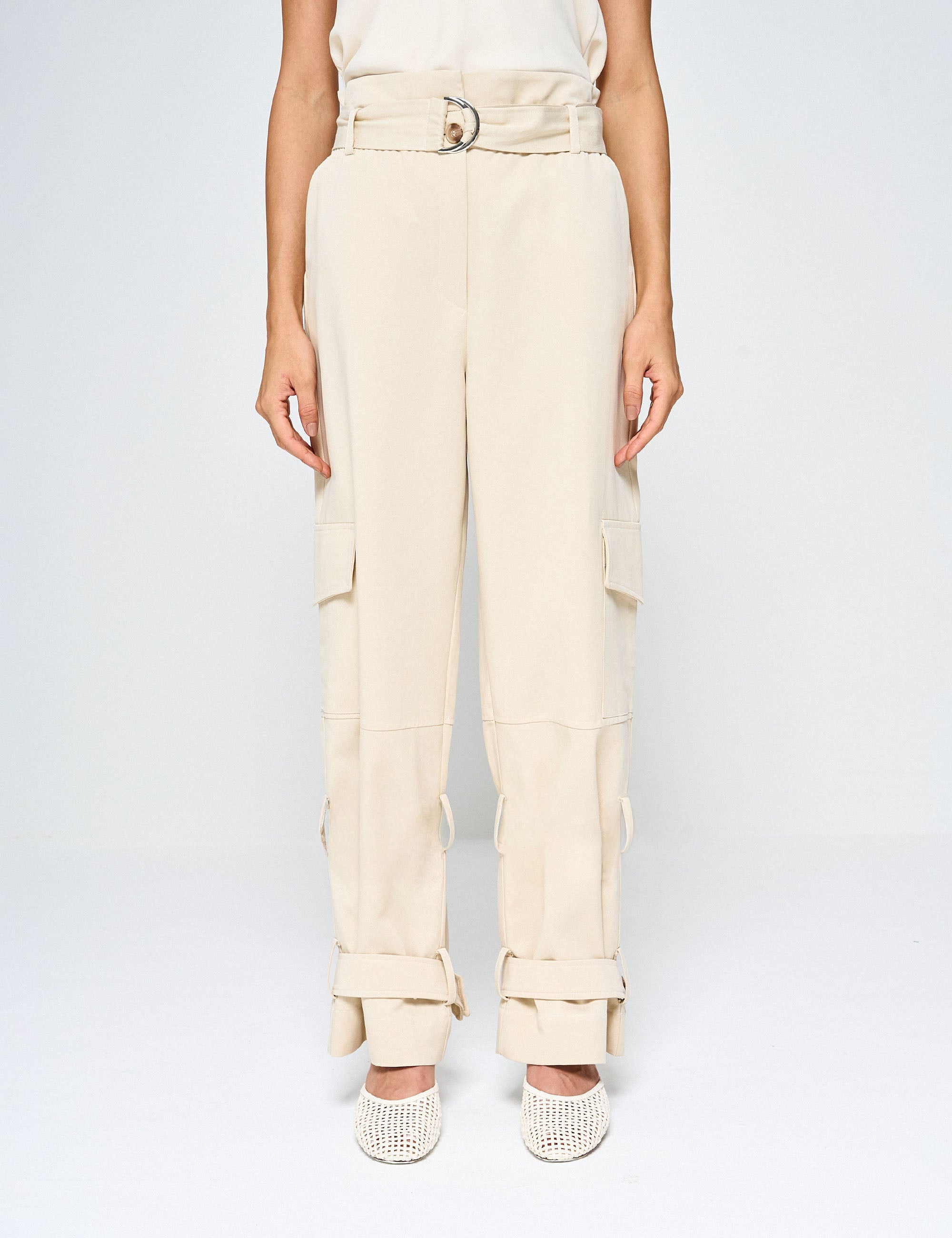 Calça Danielle Maxi Pocket Cru
