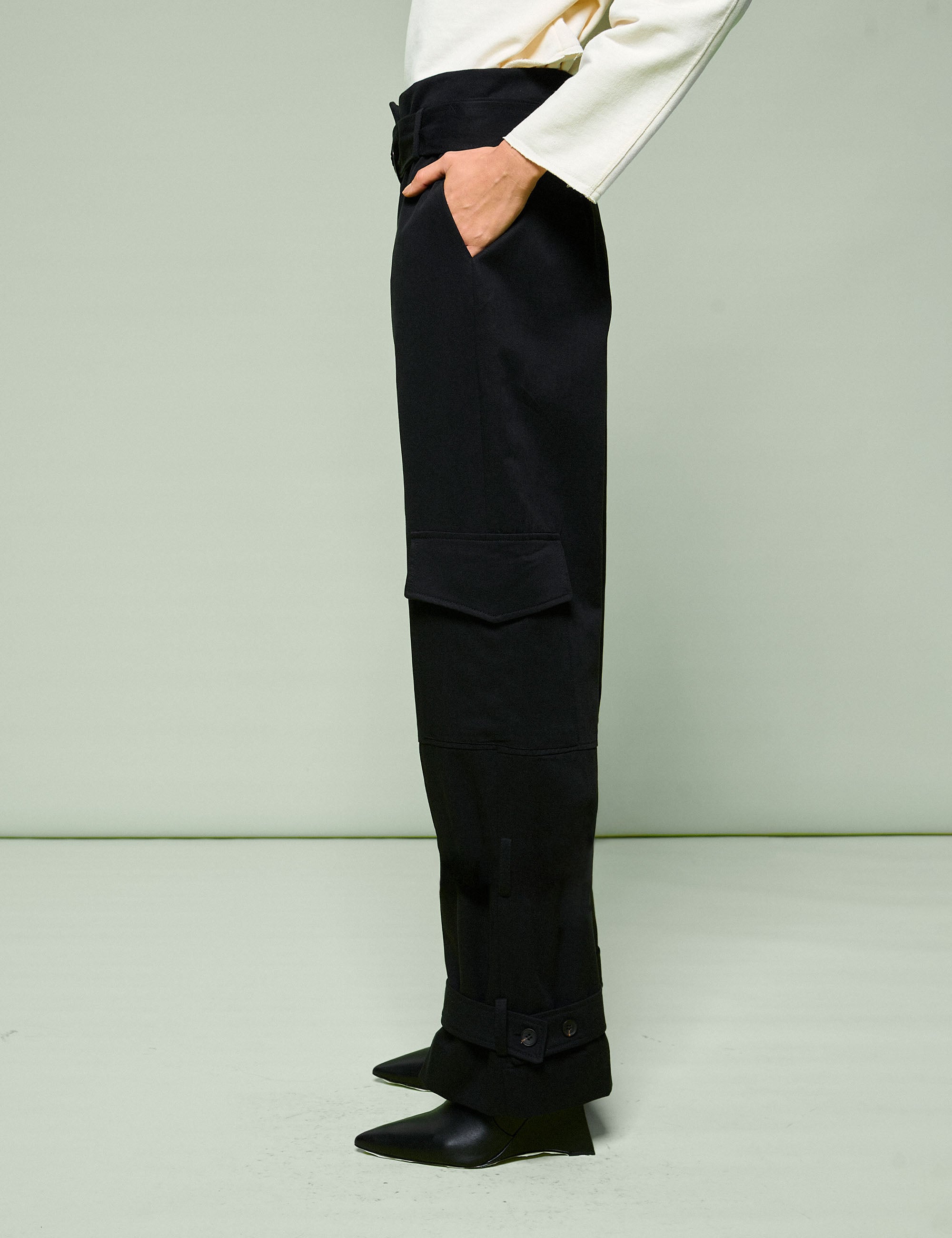 Calça Danielle Maxi Pocket Preto