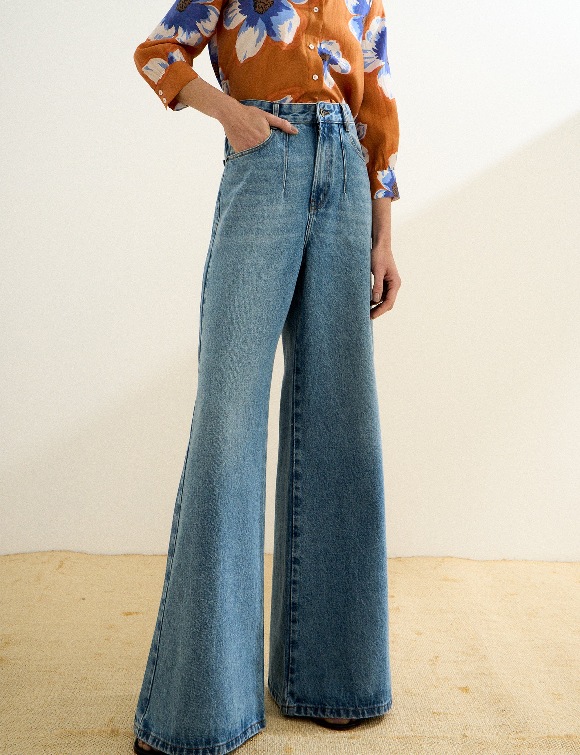 Calça Lena Denim Jeans Médio