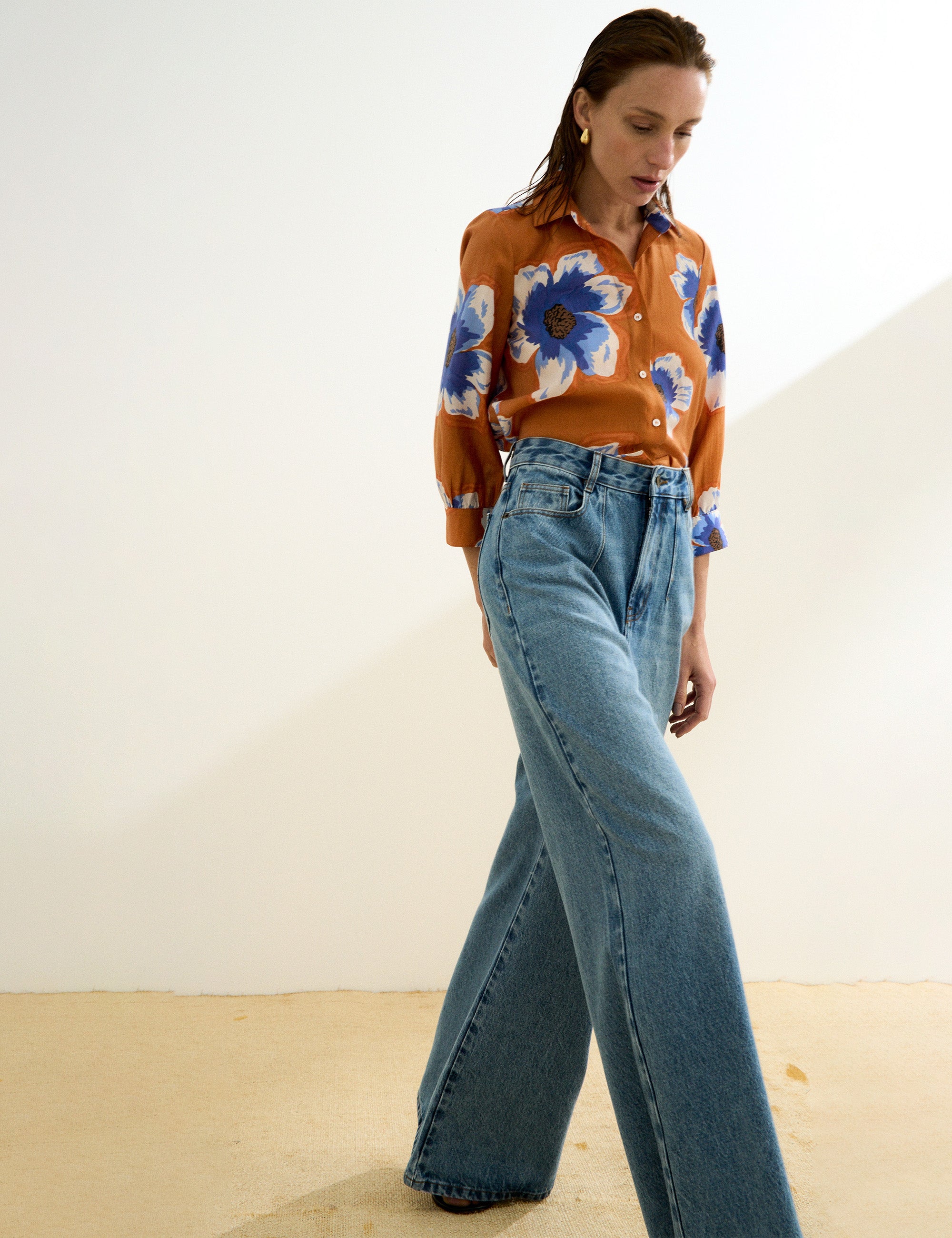 Calça Lena Denim Jeans Médio