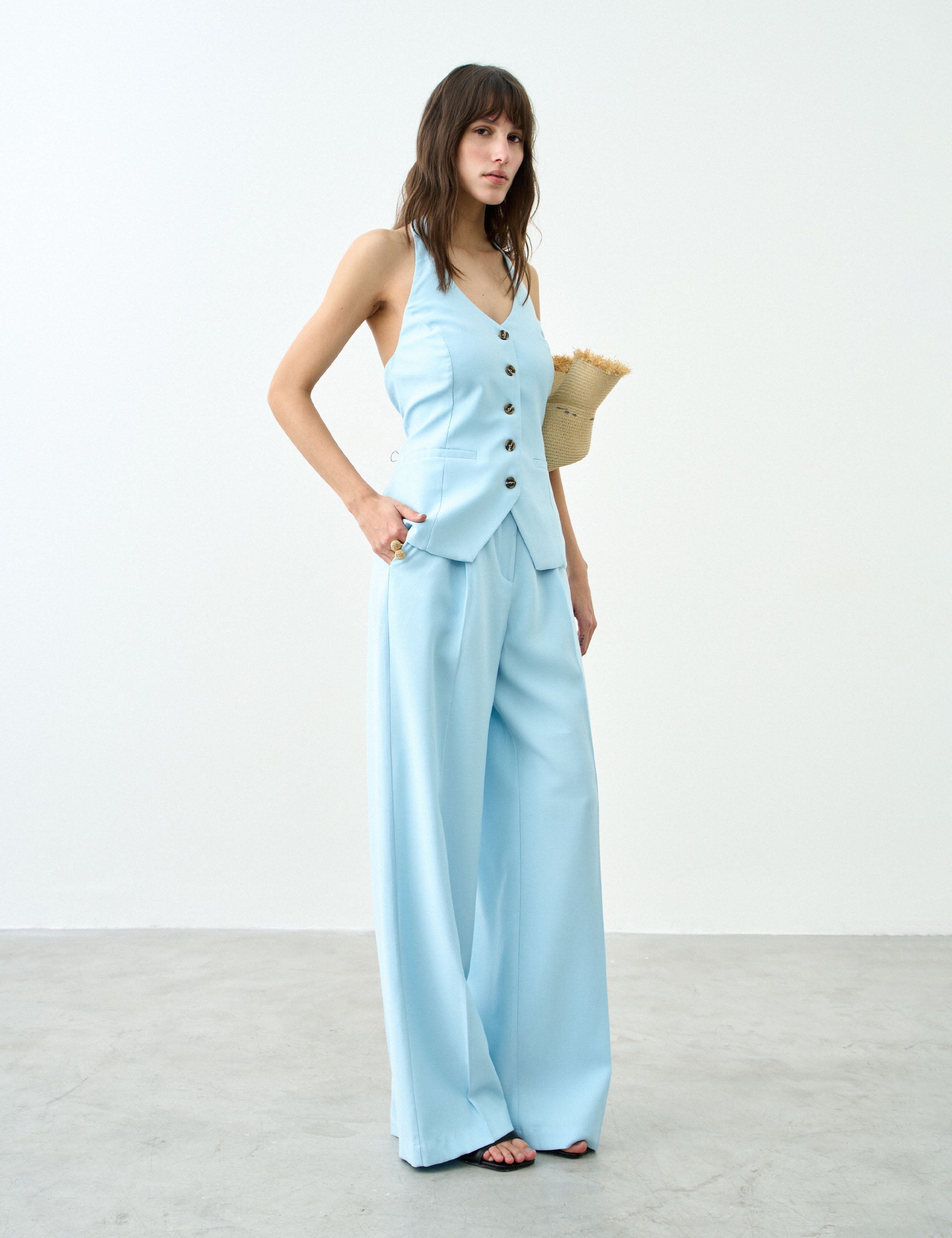 Colete Naomi Viscose Azul