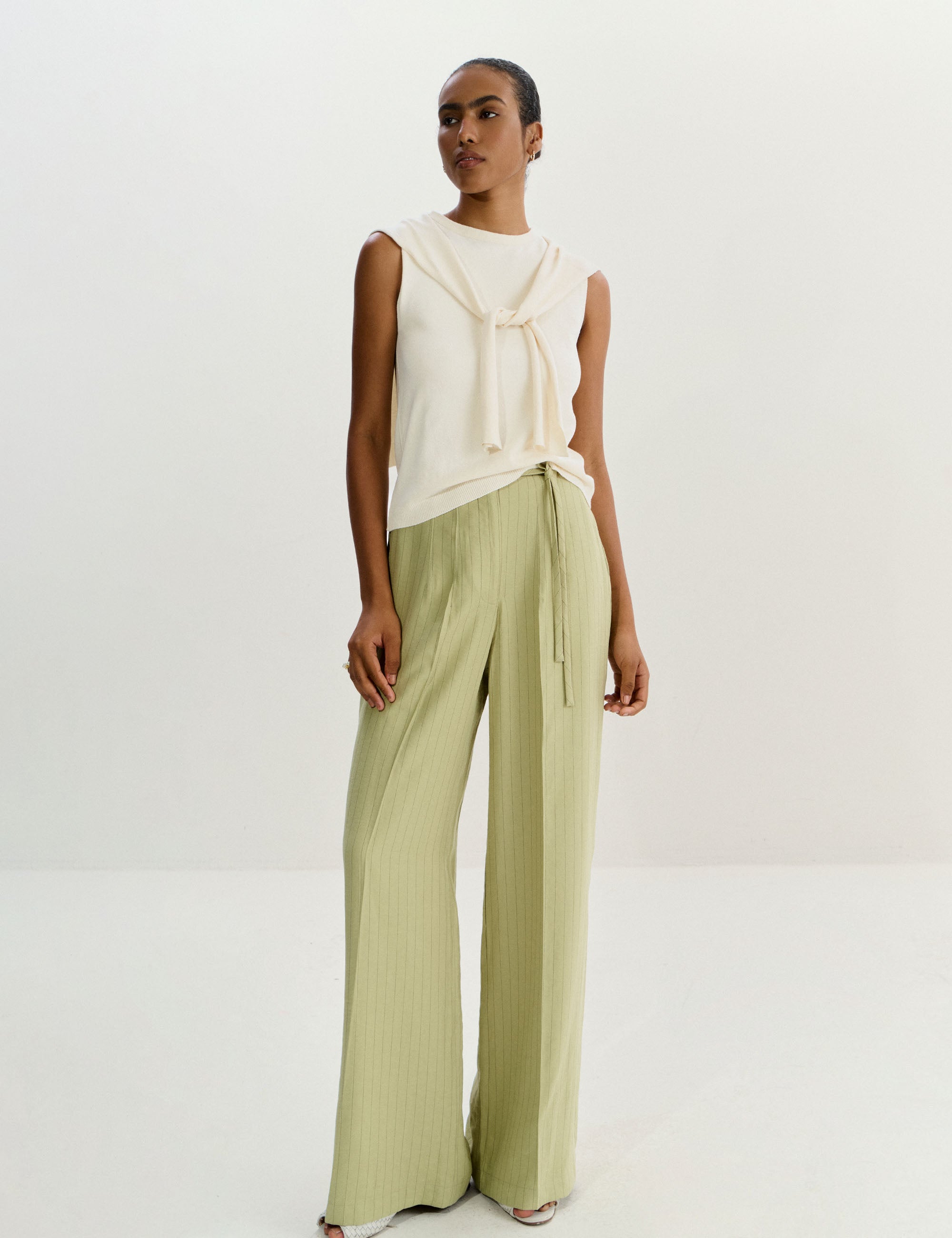 Calça Adrielly Viscolinho Verde