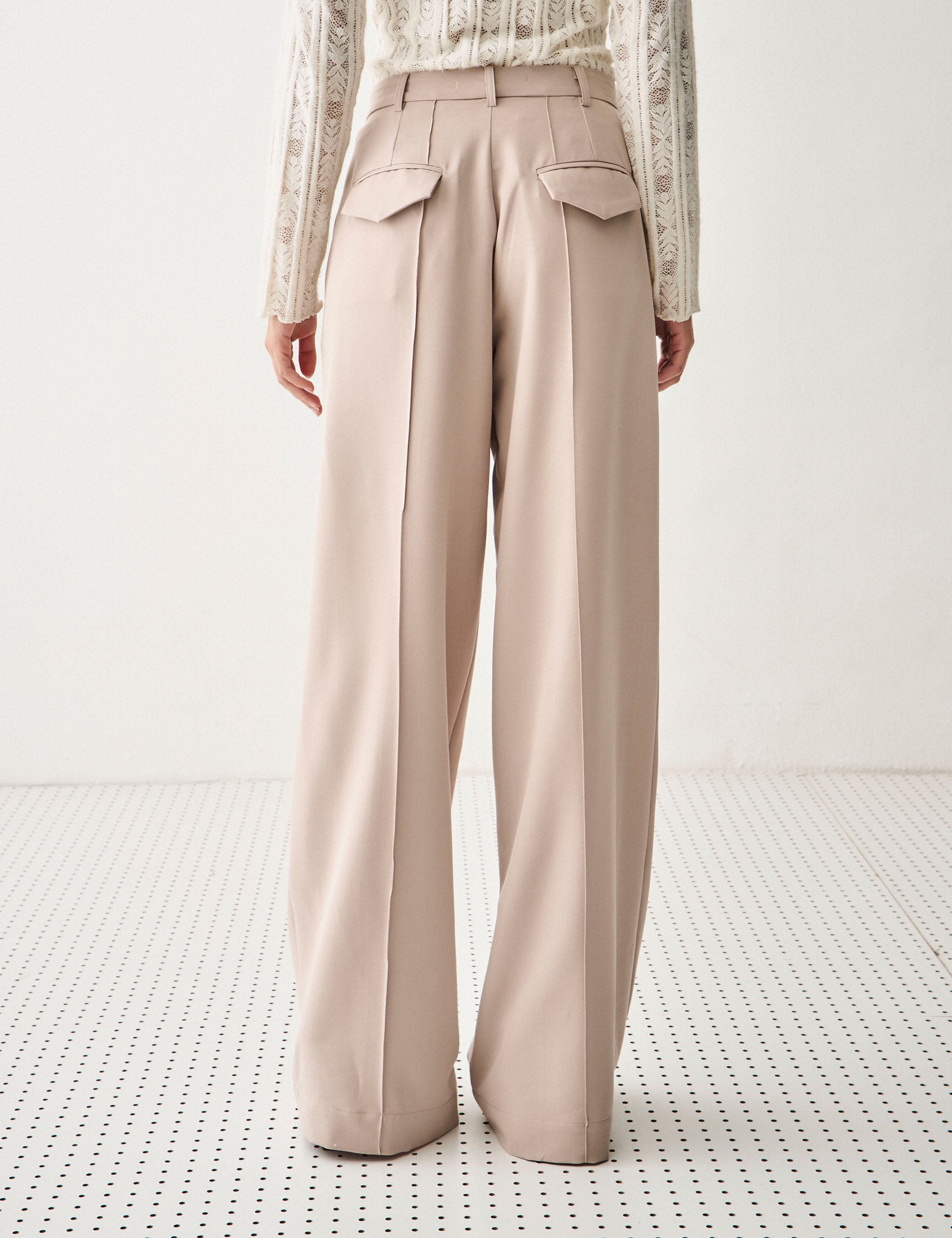 Calça Aline Alfaiataria Bege