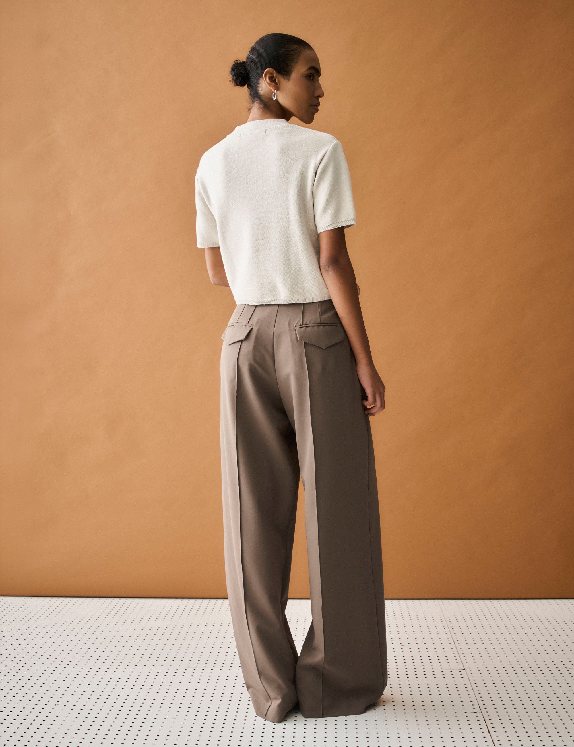 Calça Aline Alfaiataria Tabaco