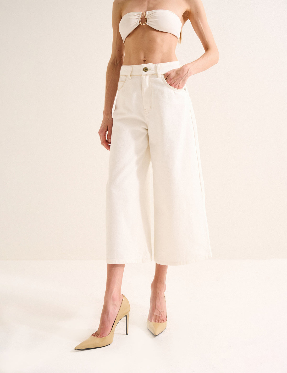 Calça Amelie Sarja Off White