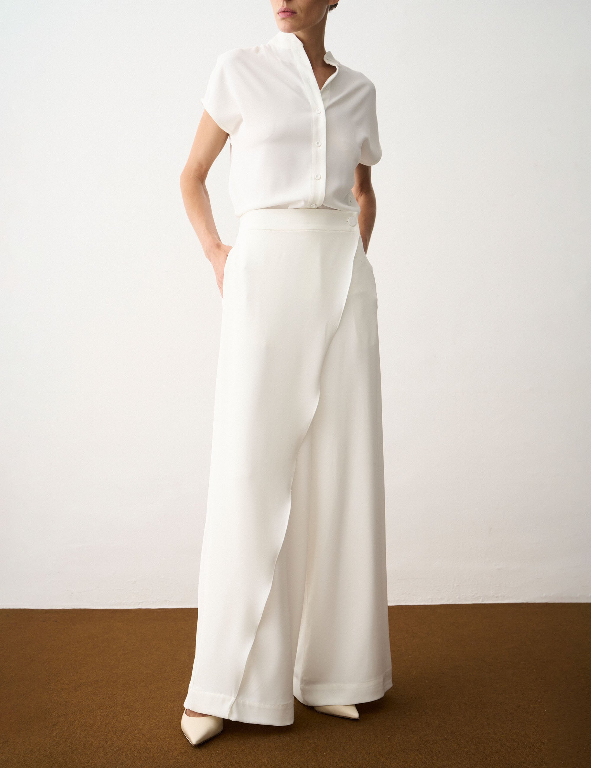 Calça Anna Fluida Off White