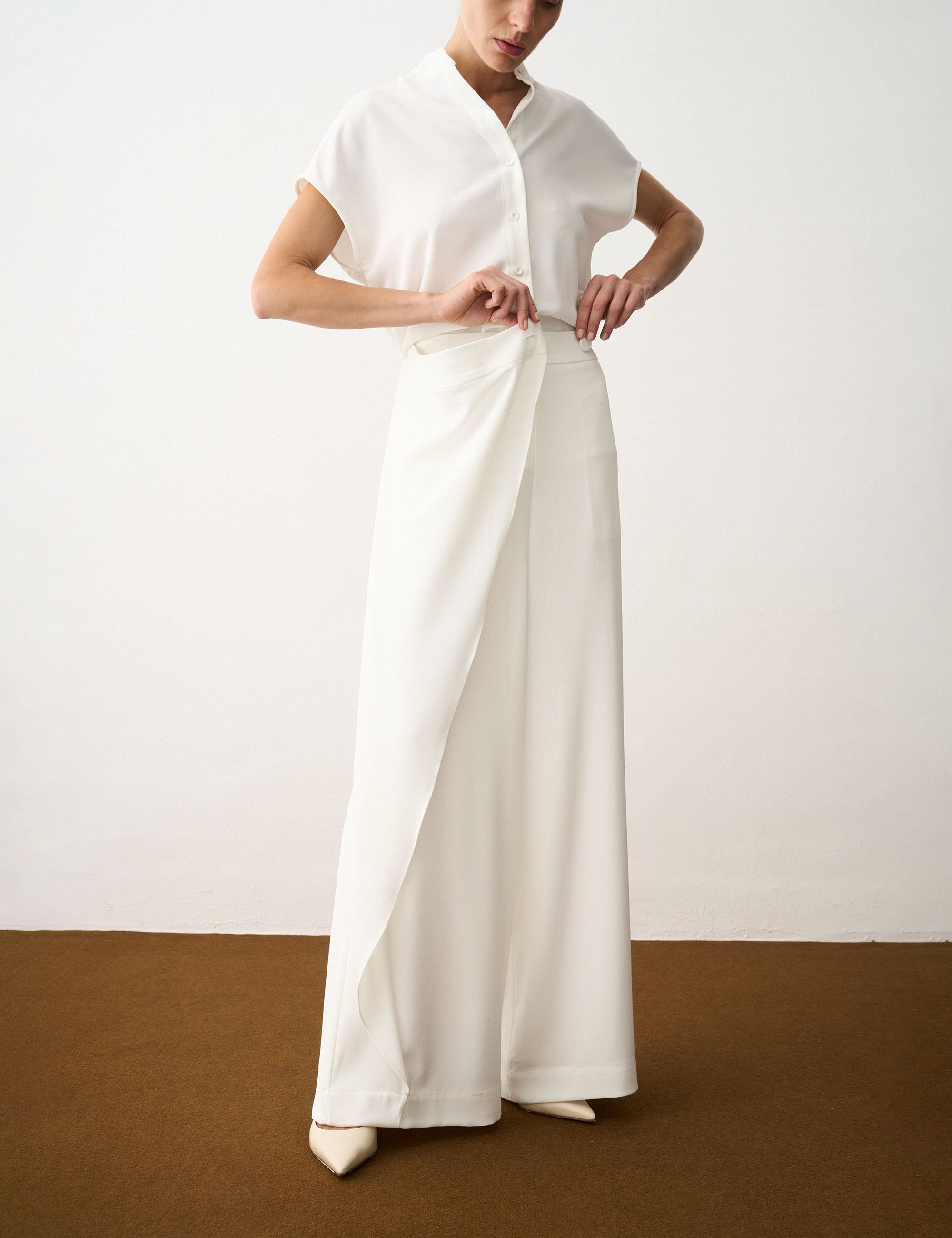 Calça Anna Fluida Off White