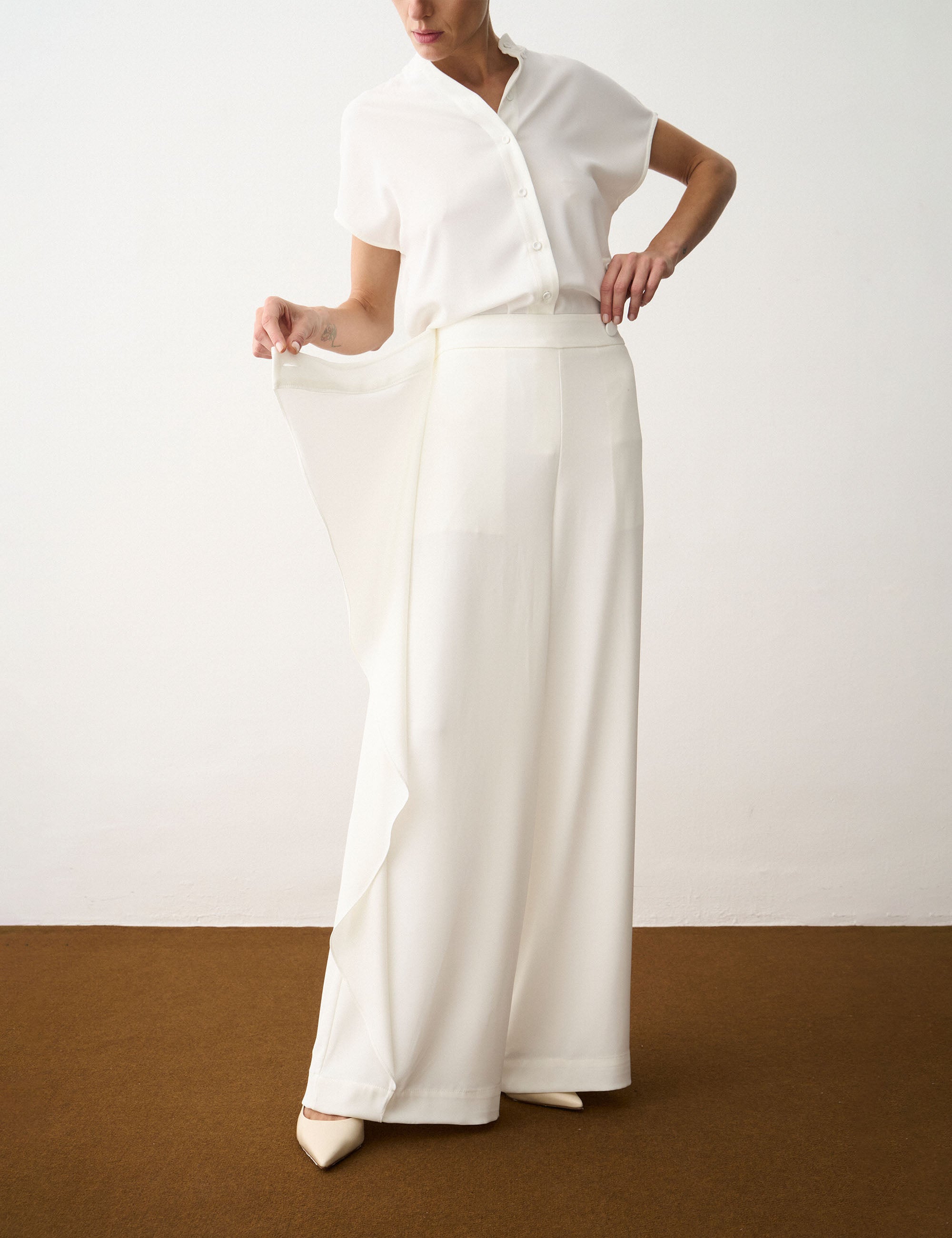 Calça Anna Fluida Off White