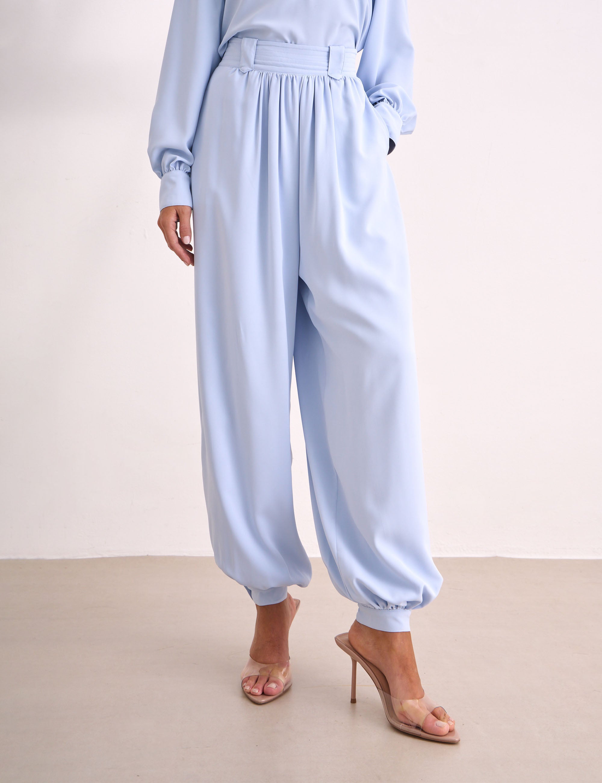 Calça Aurora Crepe Azul