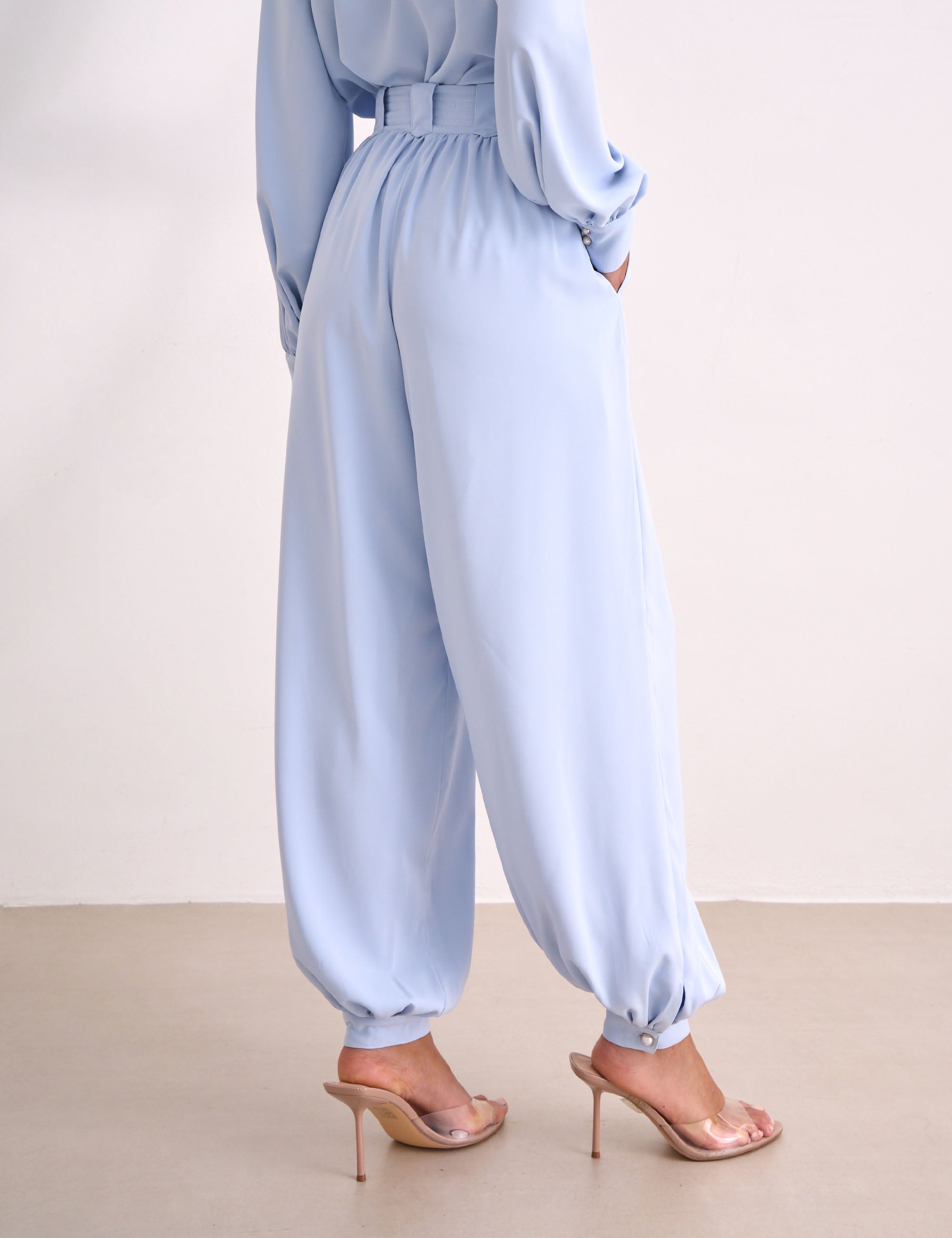 Calça Aurora Crepe Azul
