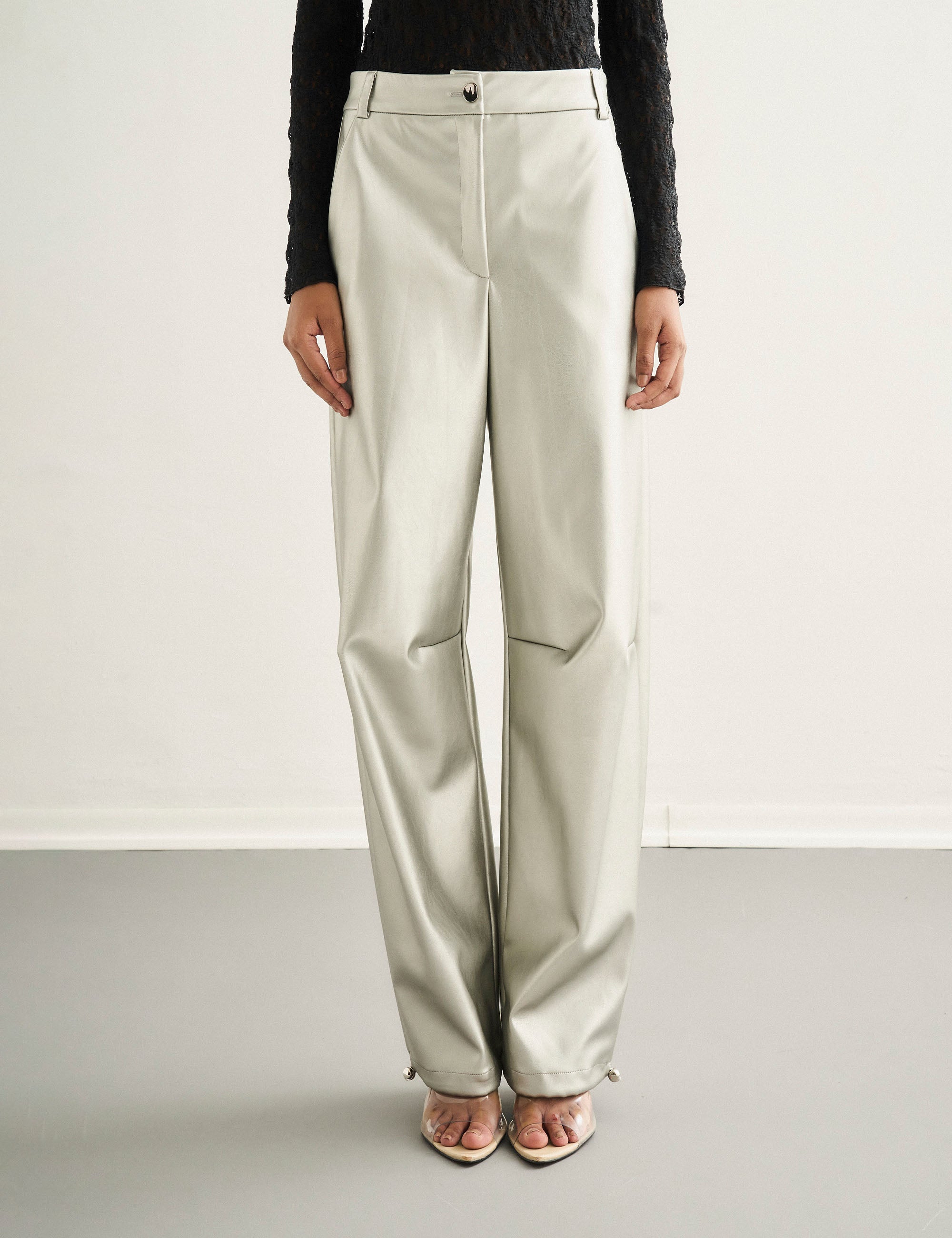 Calça Barbara Barrel Prata