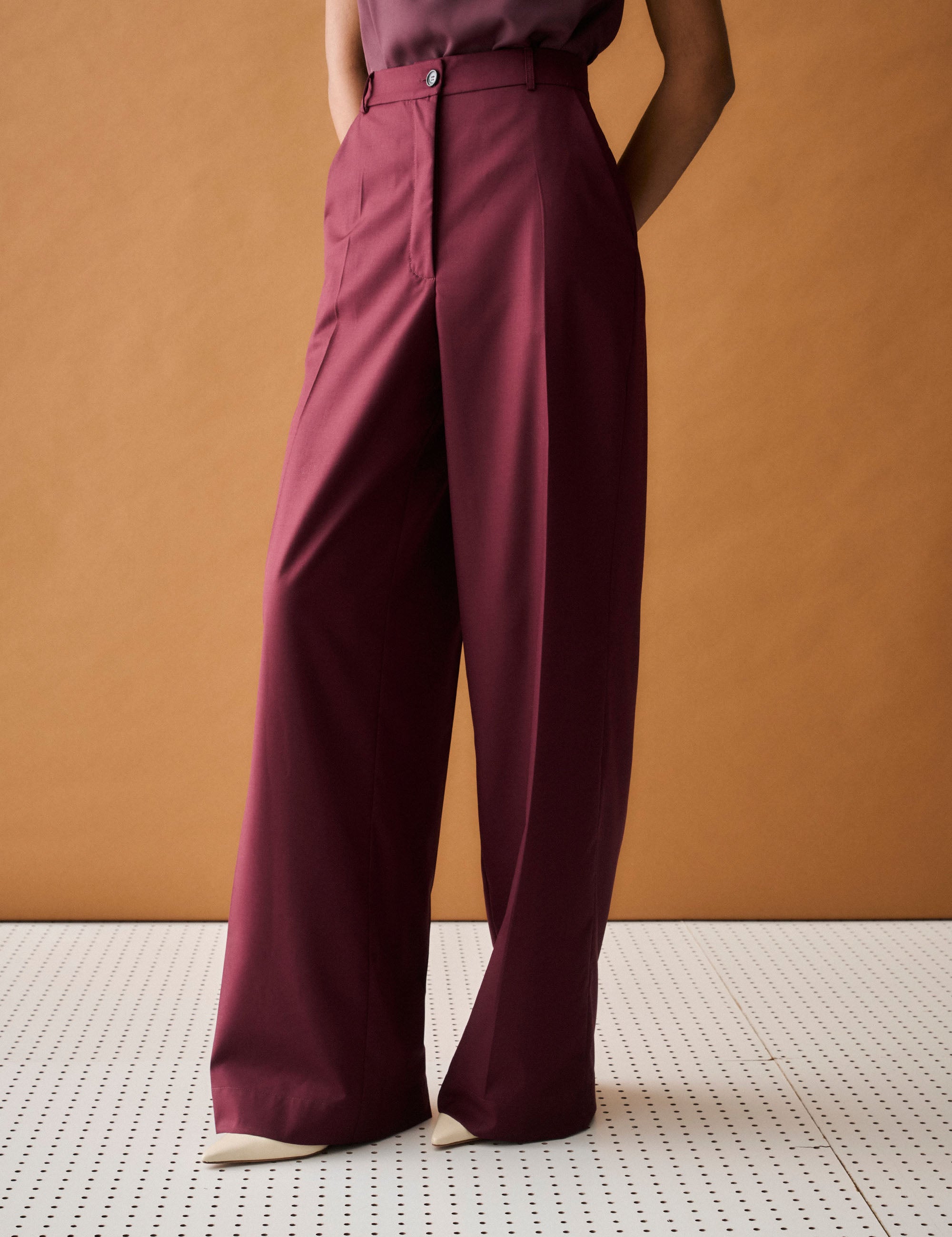 Calça Luiza Alfaiataria Bordeaux
