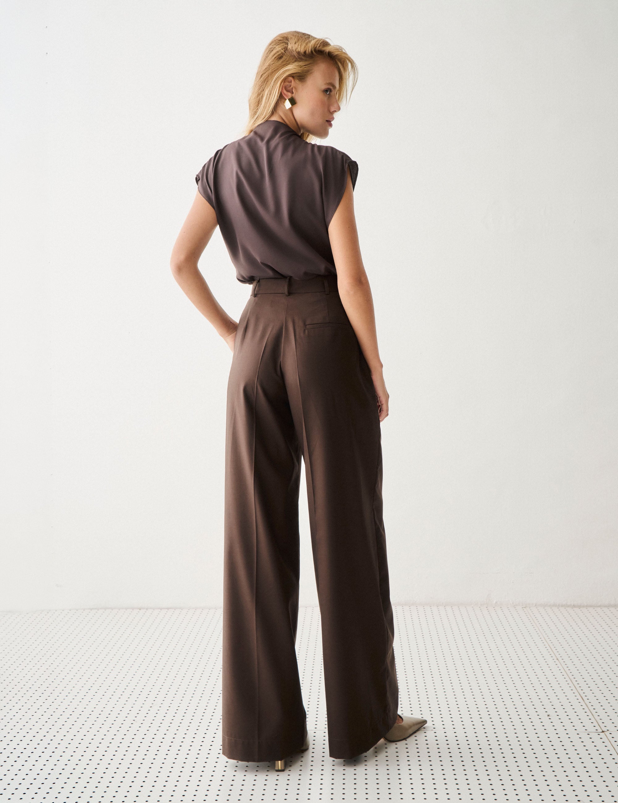 Calça Luiza Alfaiataria Marrom