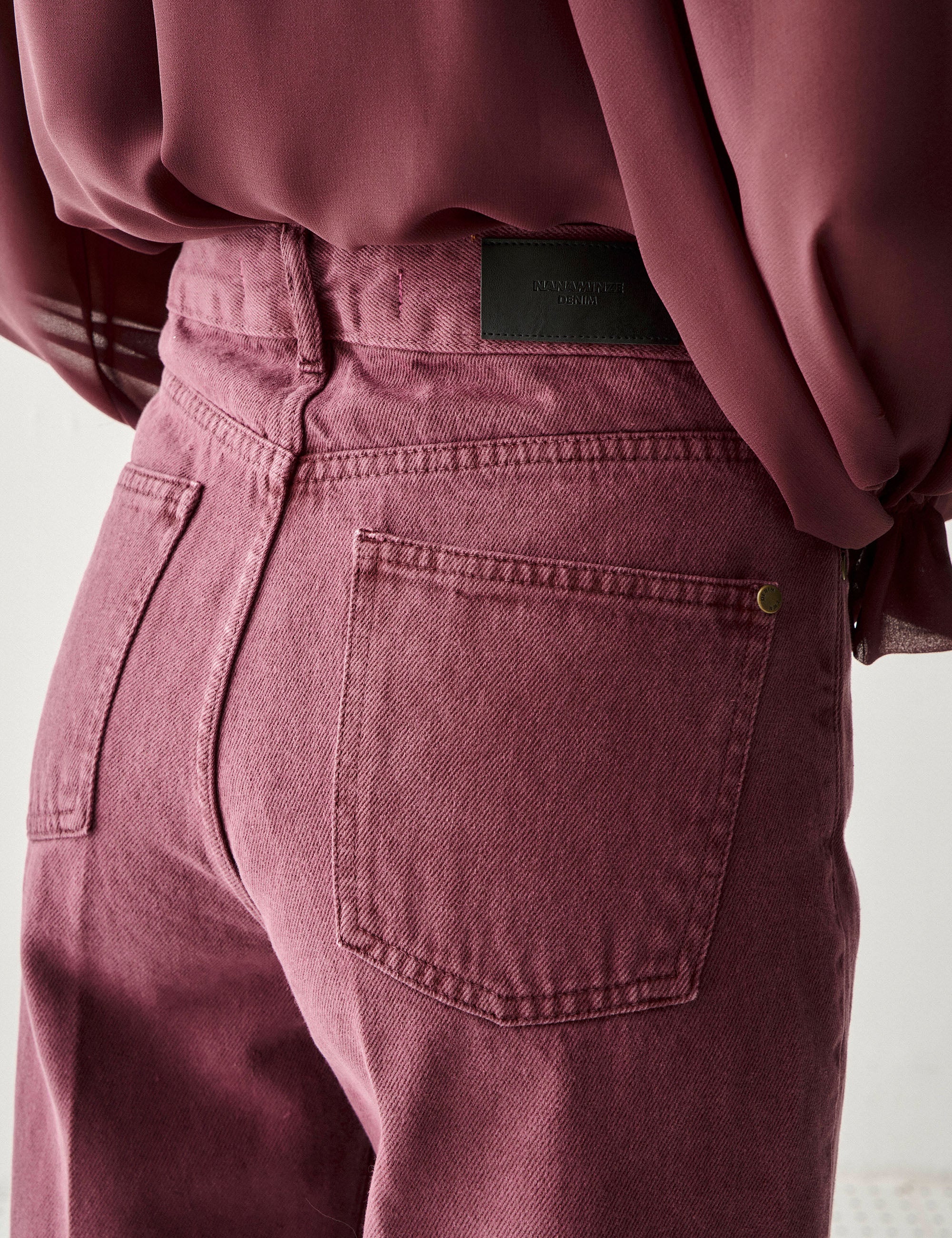 Calça Cindy Denim Bordeaux