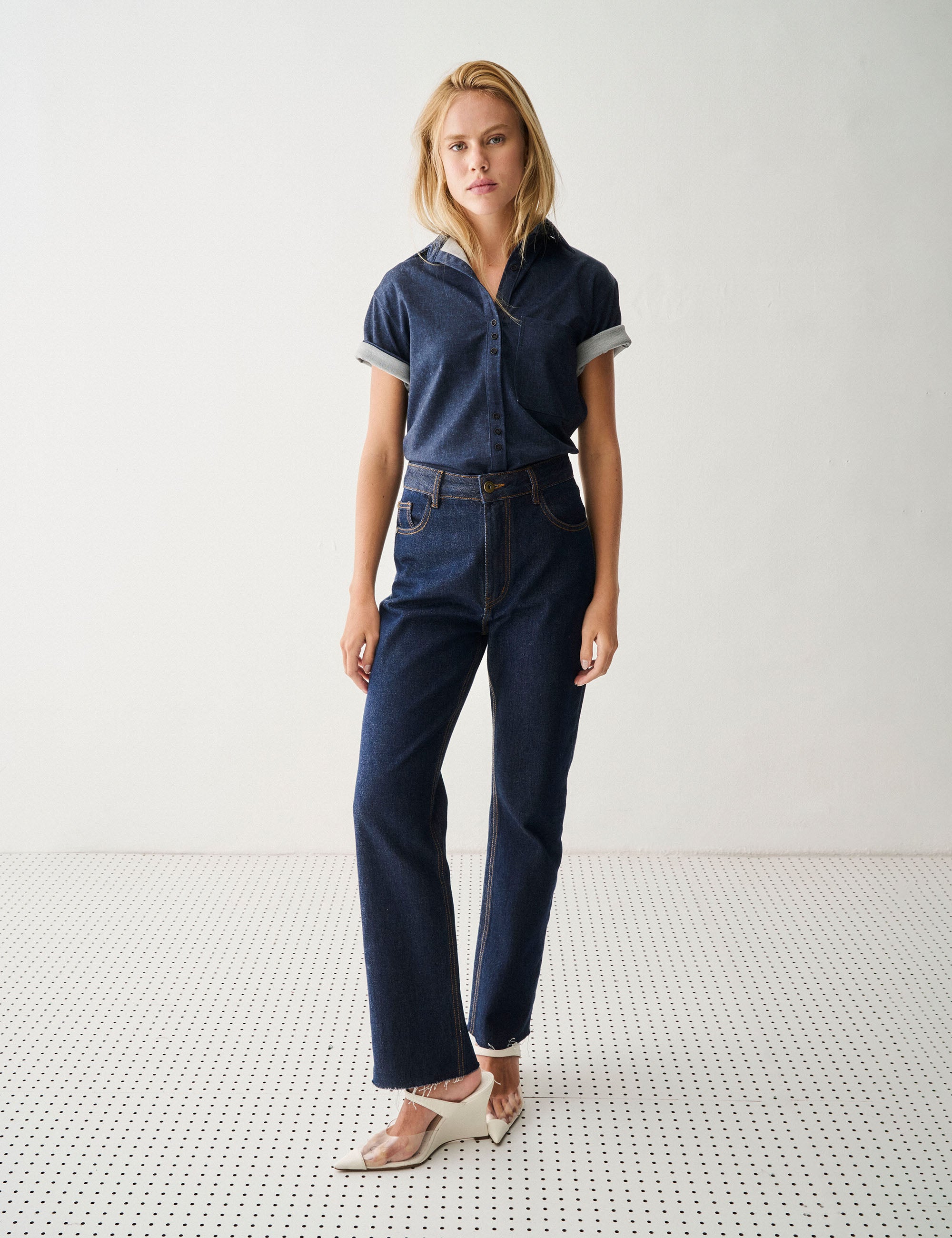 Calça Cindy Denim Jeans Escuro