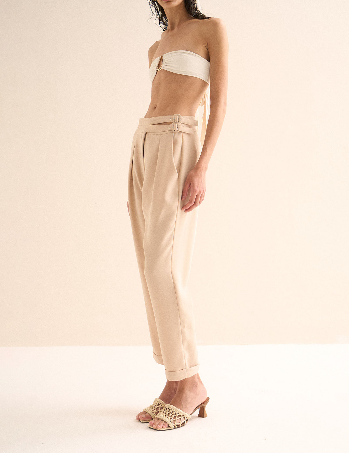 Calça Dani Crepe Areia