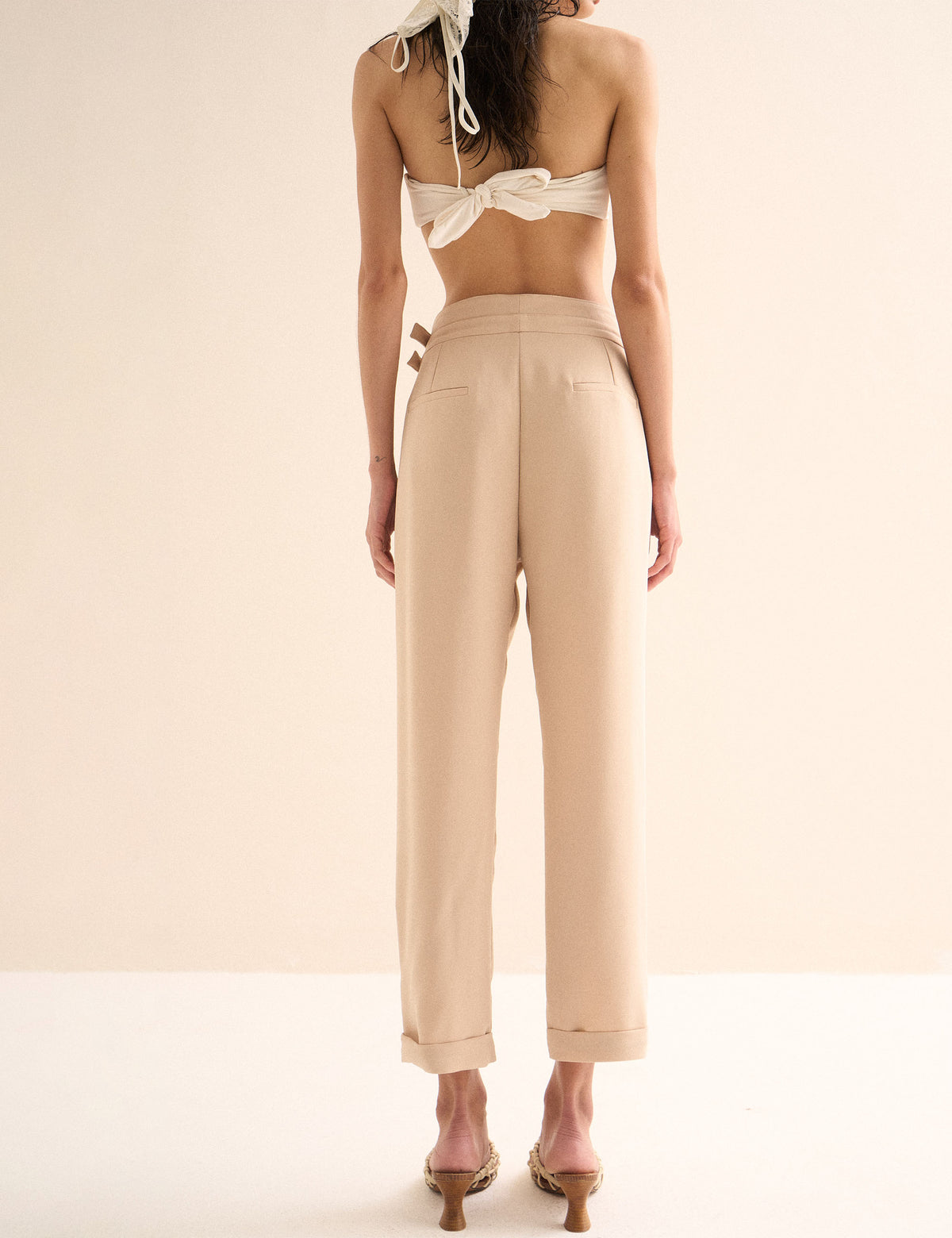 Calça Dani Crepe Areia