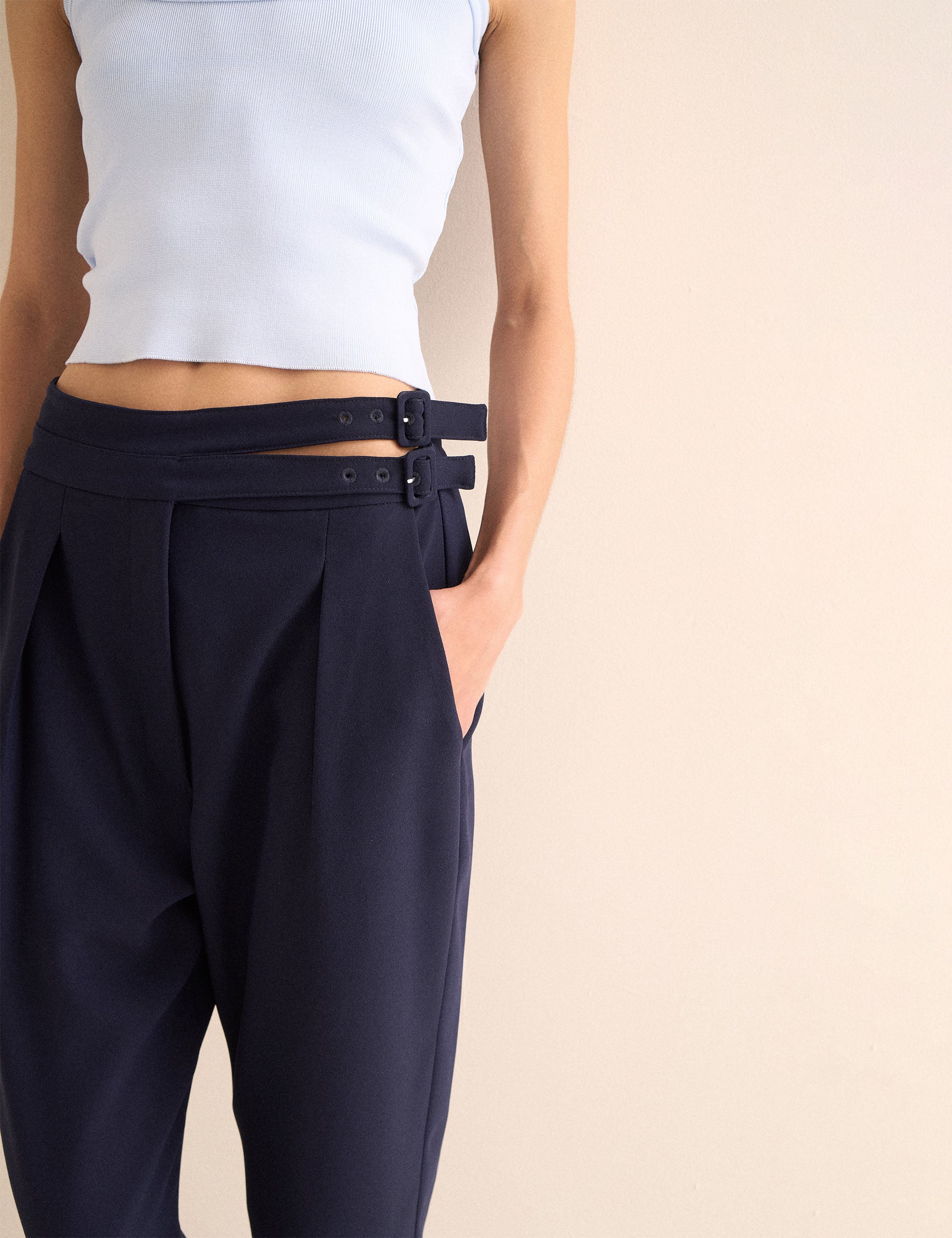 Calça Dani Crepe Marinho