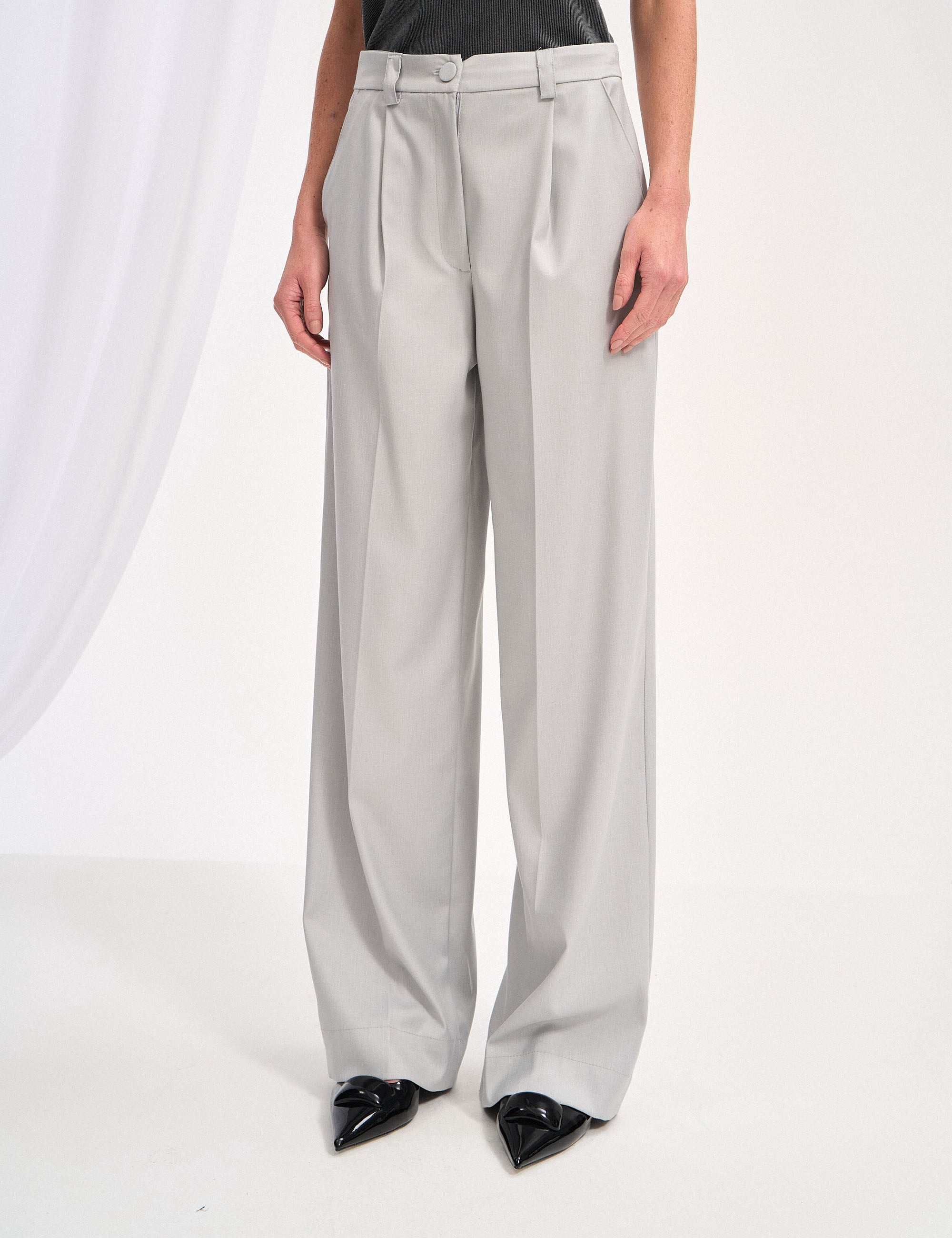 Calça Ellise Alfaiataria Cinza