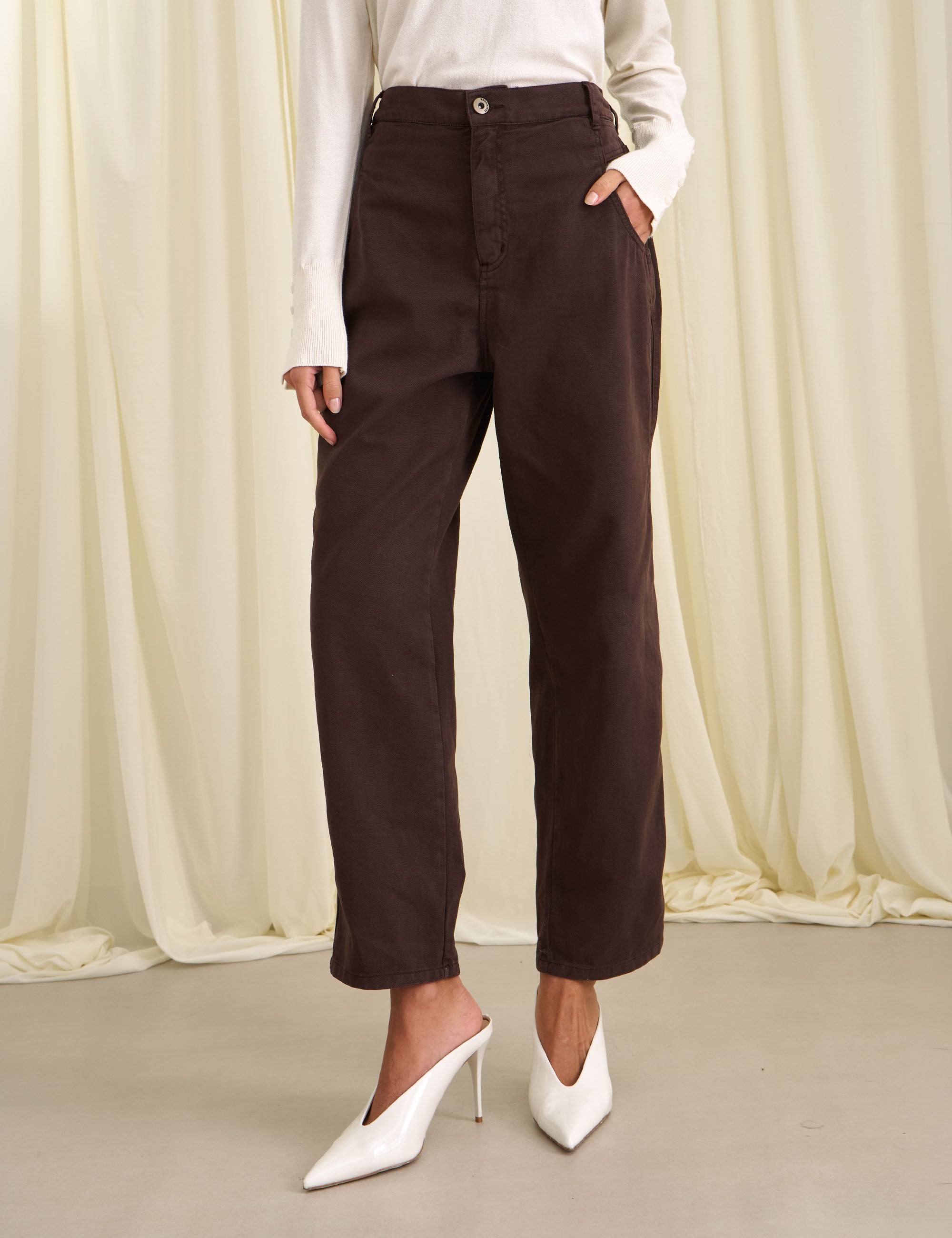 Calça Emma Denim Marrom