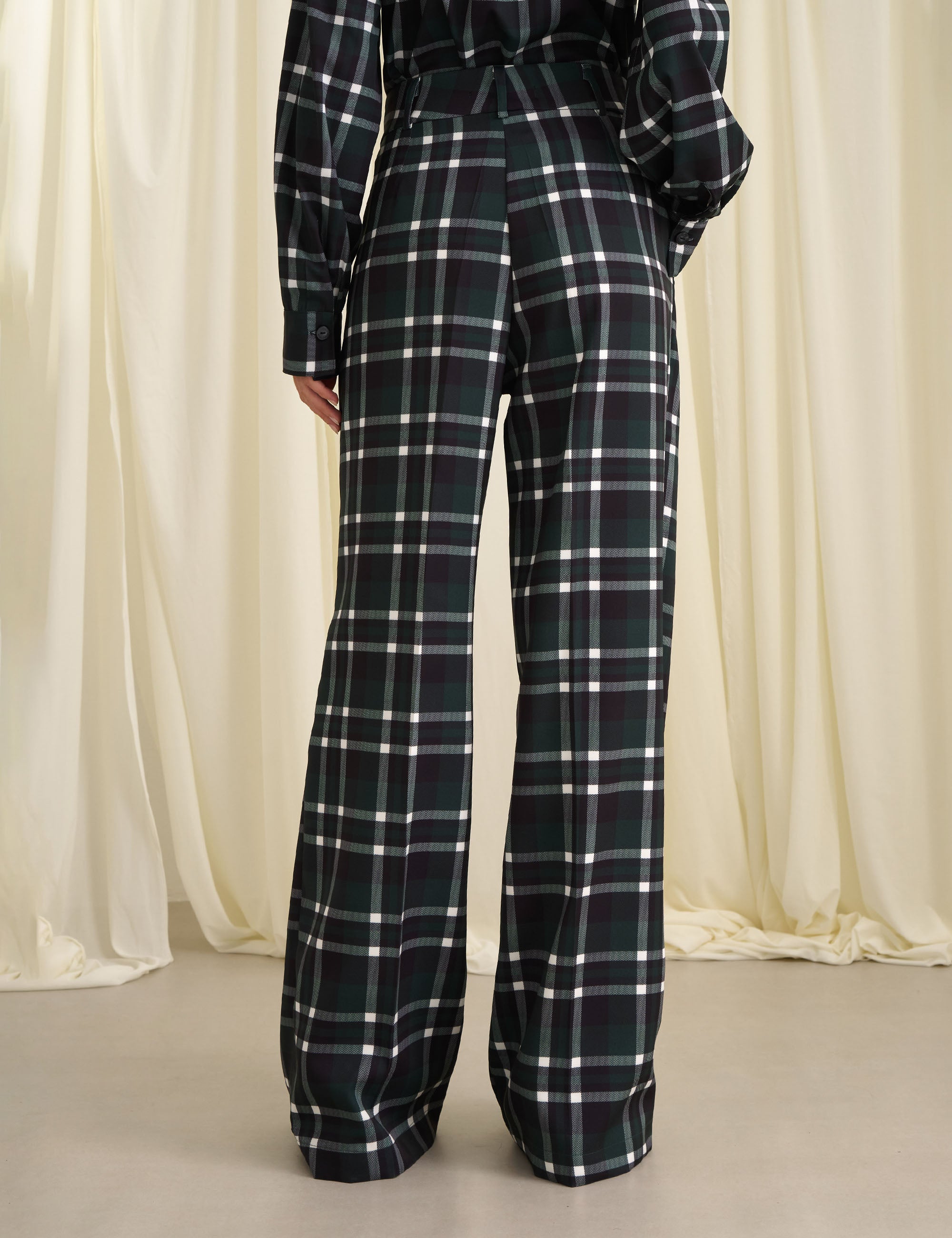 Calça Francis Xadrez Verde | Nanaminze