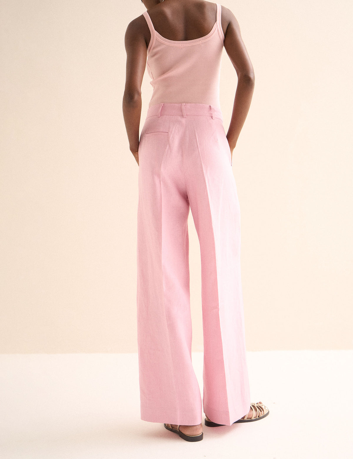 Calça Ipanema Linho Rosa