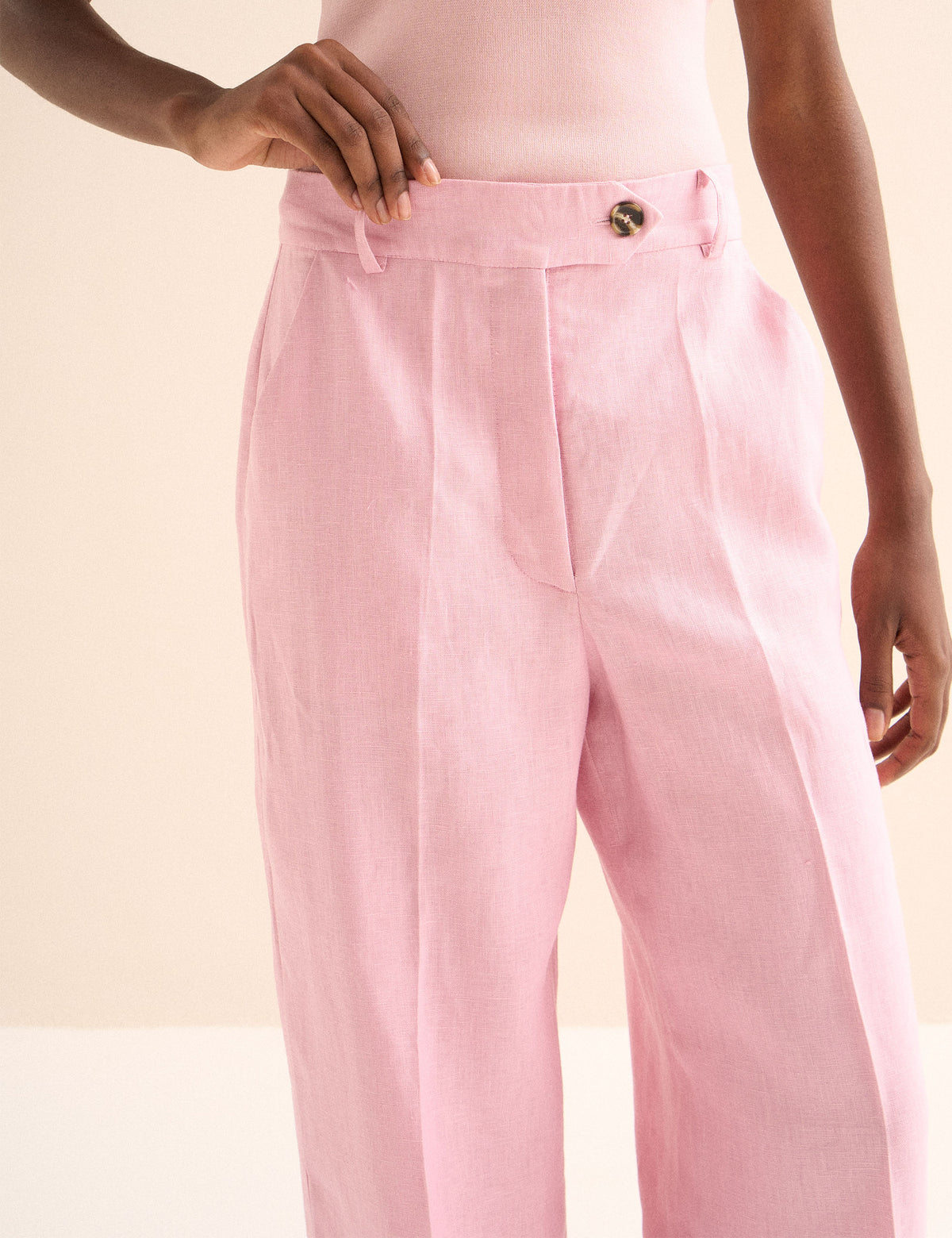 Calça Ipanema Linho Rosa