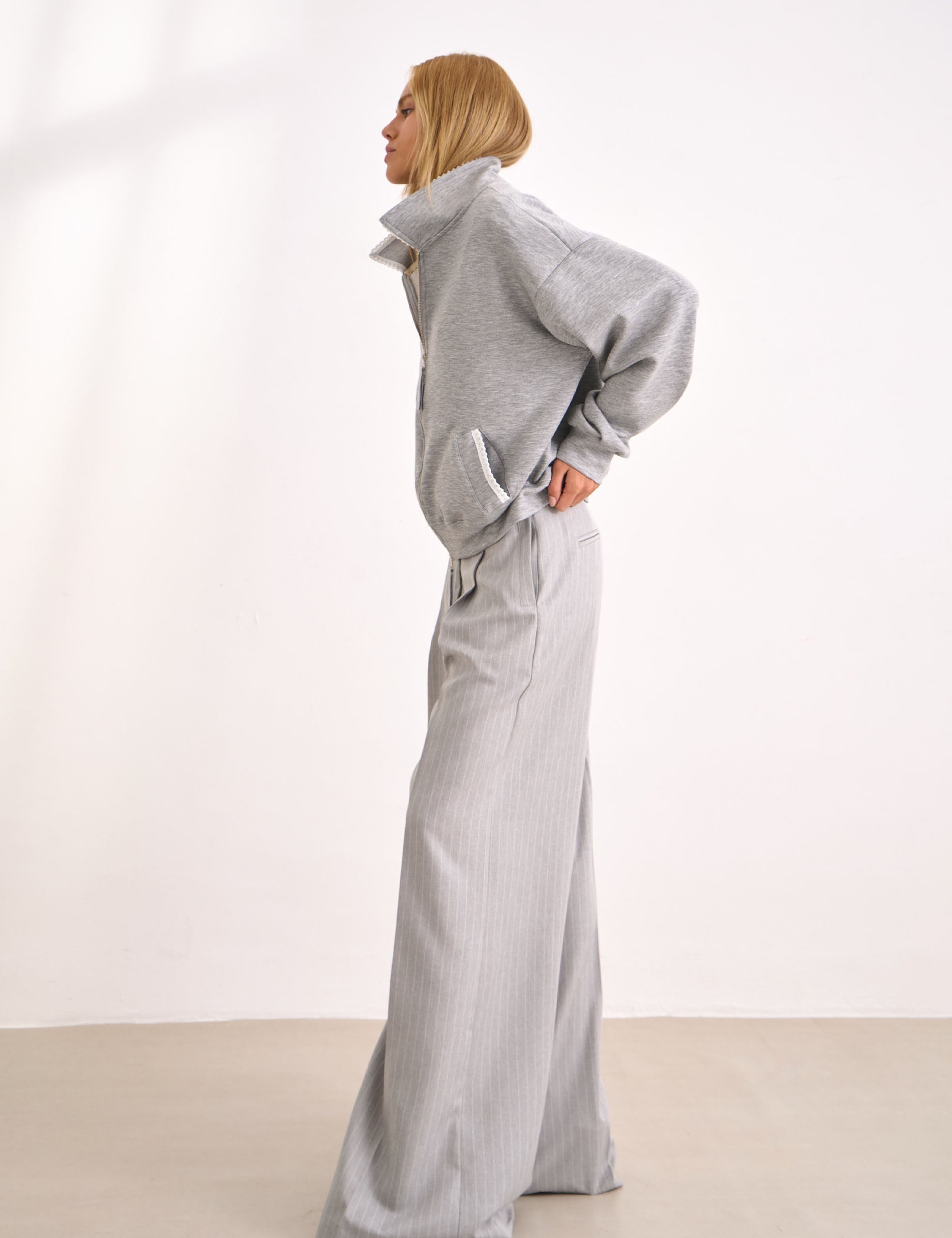 Calça Magriet Alfaiataria Cinza