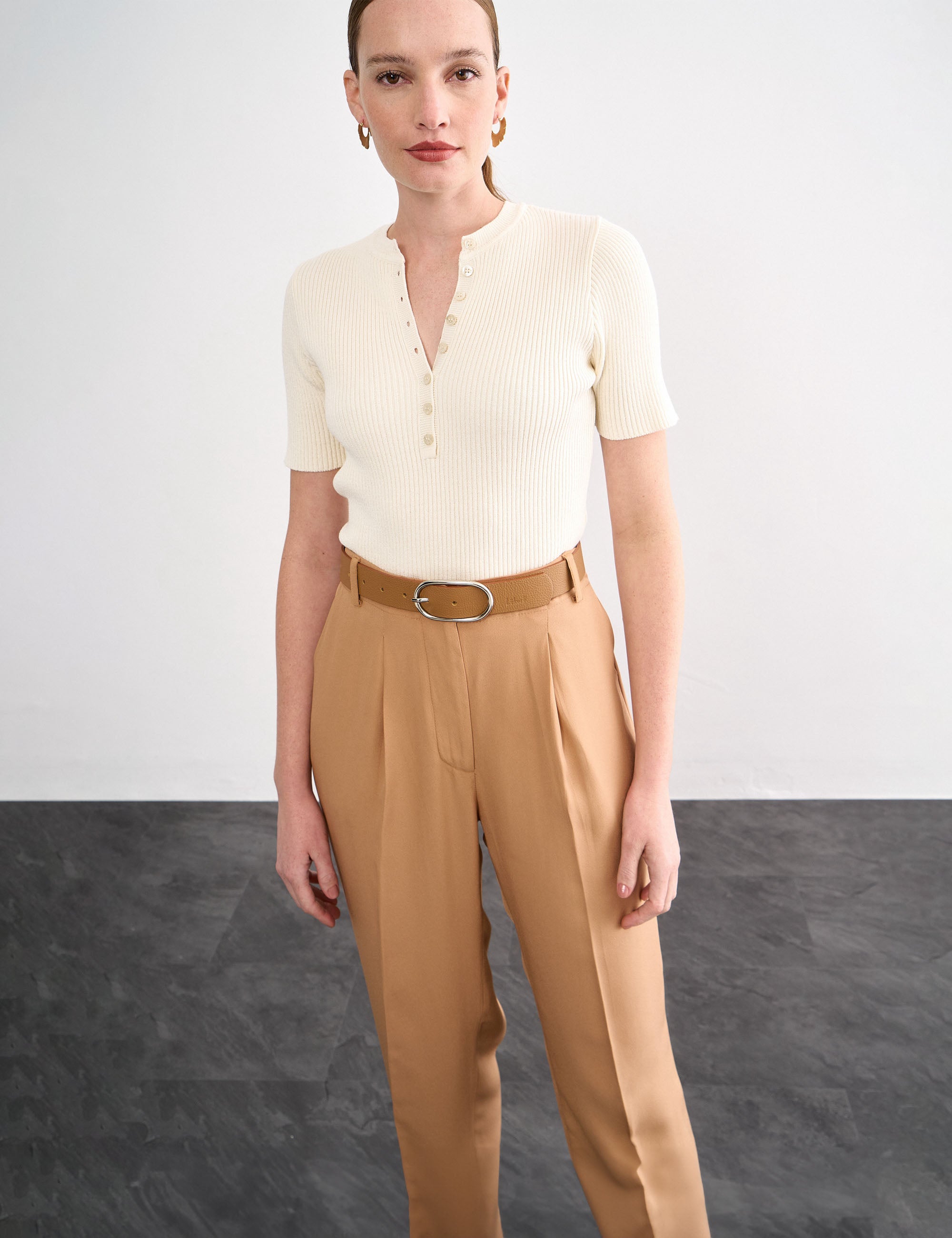 Calça Mandy Alfaiataria Doce de Leite