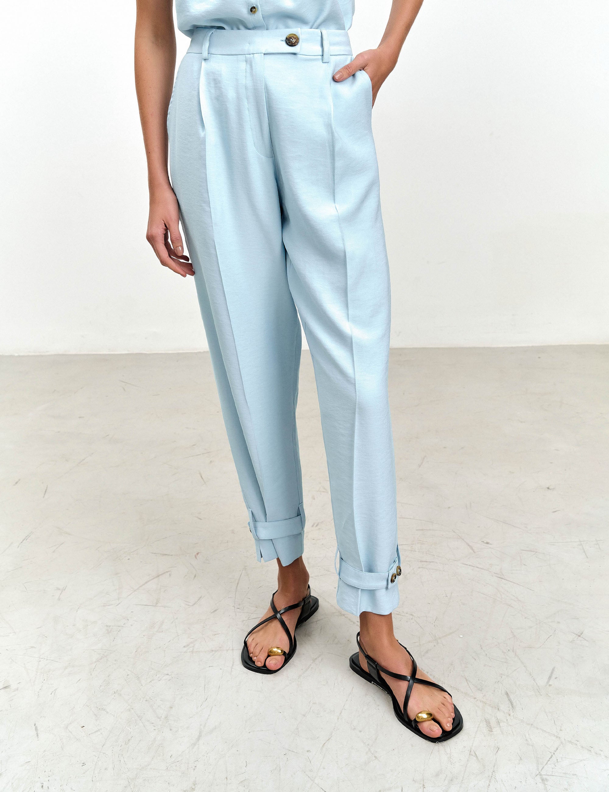 Calça Marcela Viscose Azul