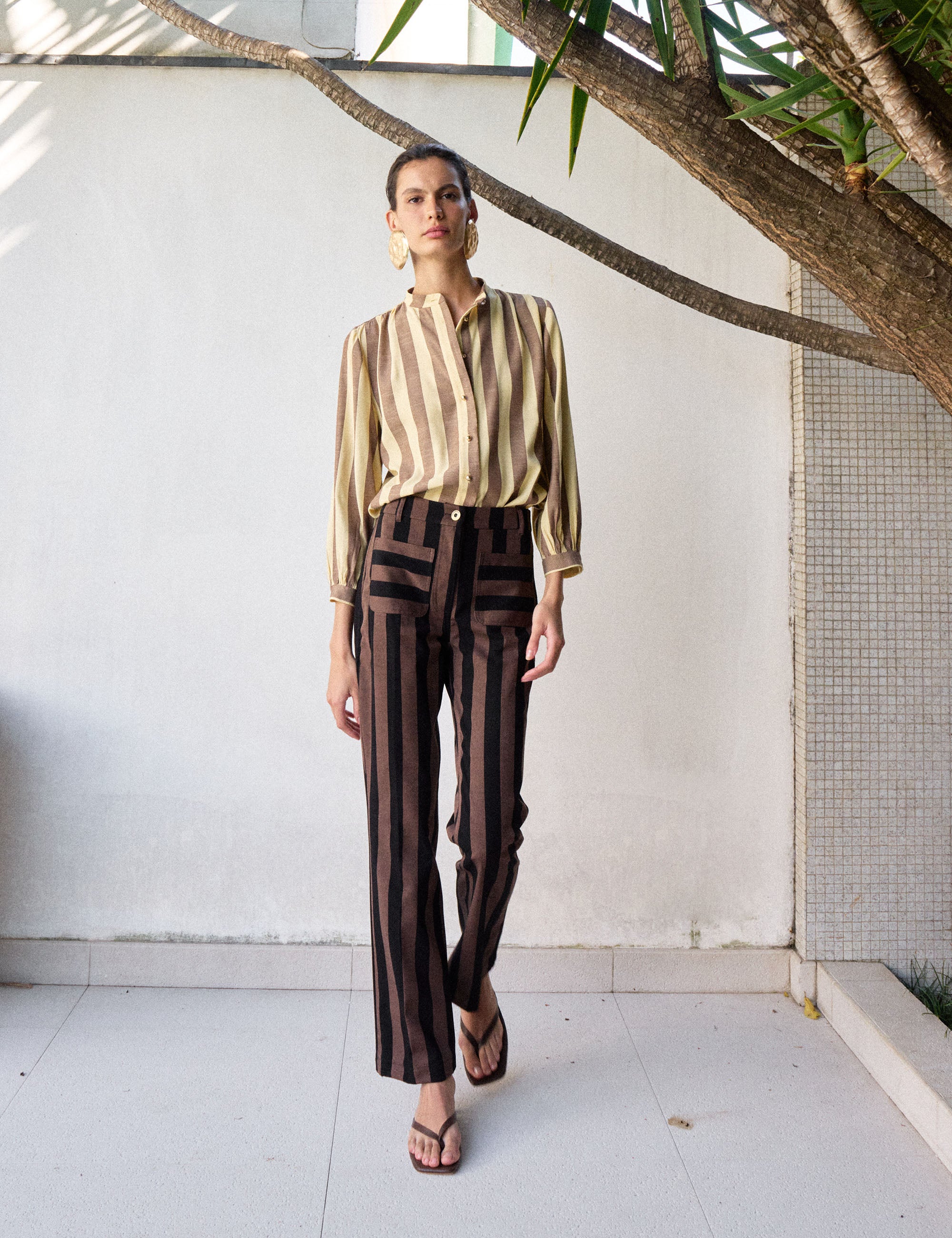 Calça Marie Rayon Marrom