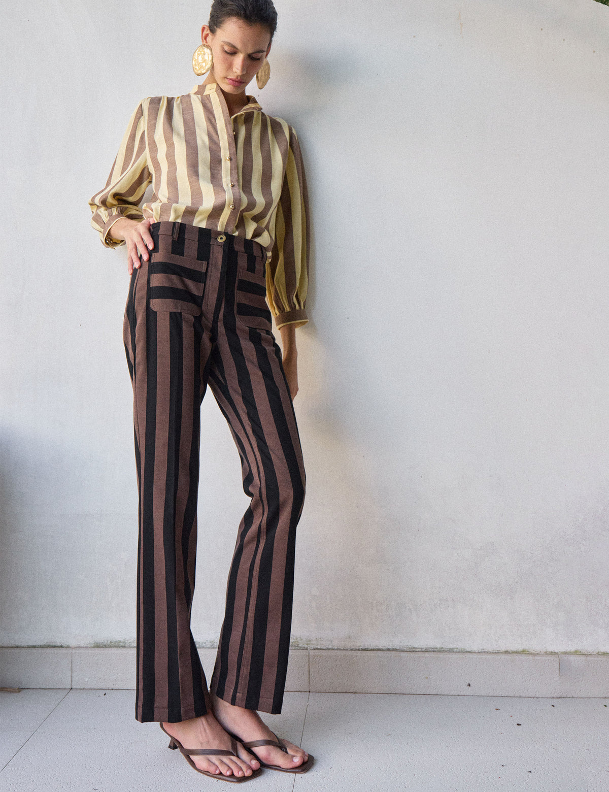 Calça Marie Rayon Marrom